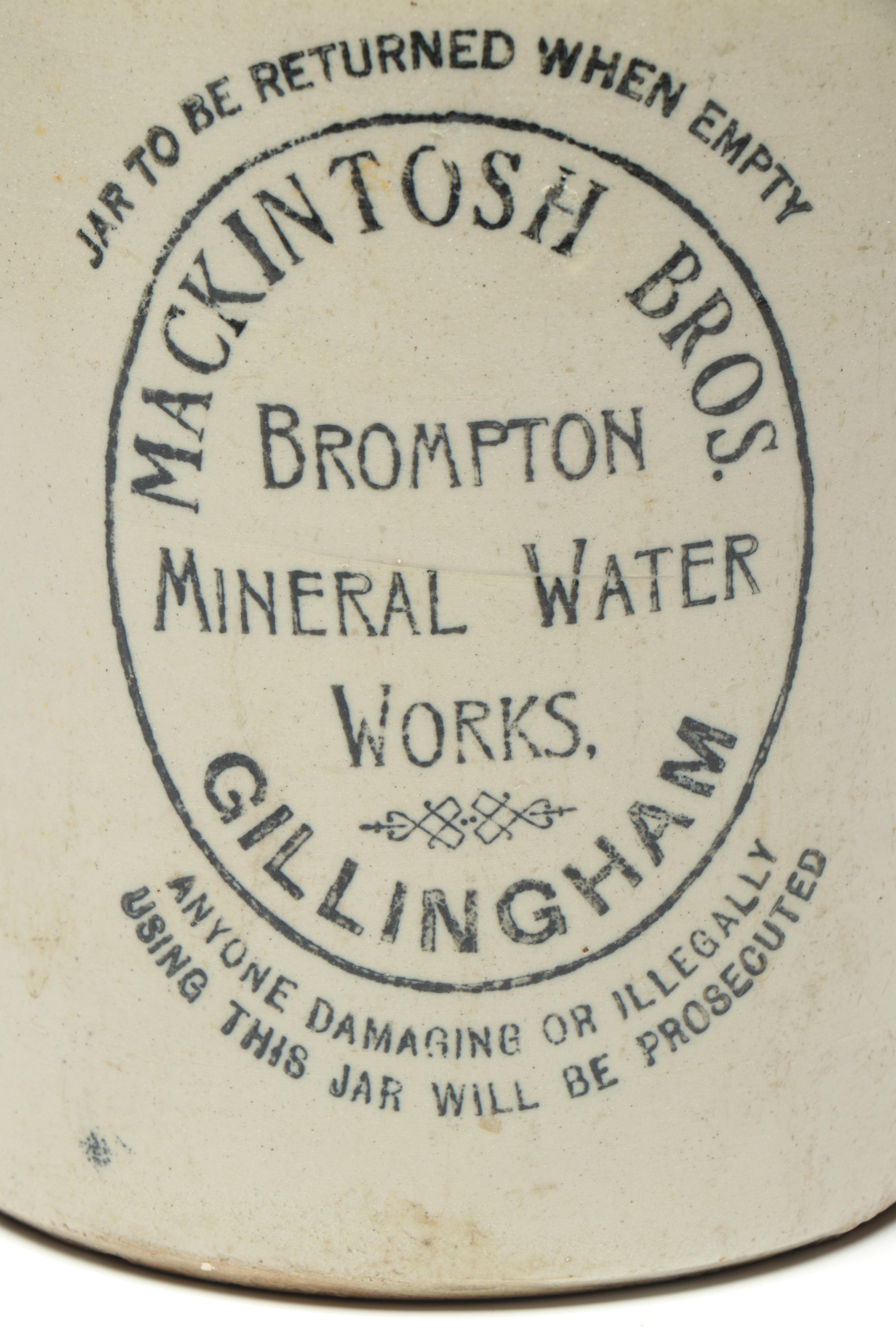 English Drip Glazed Stoneware Water Flagon, Early 20th Century
