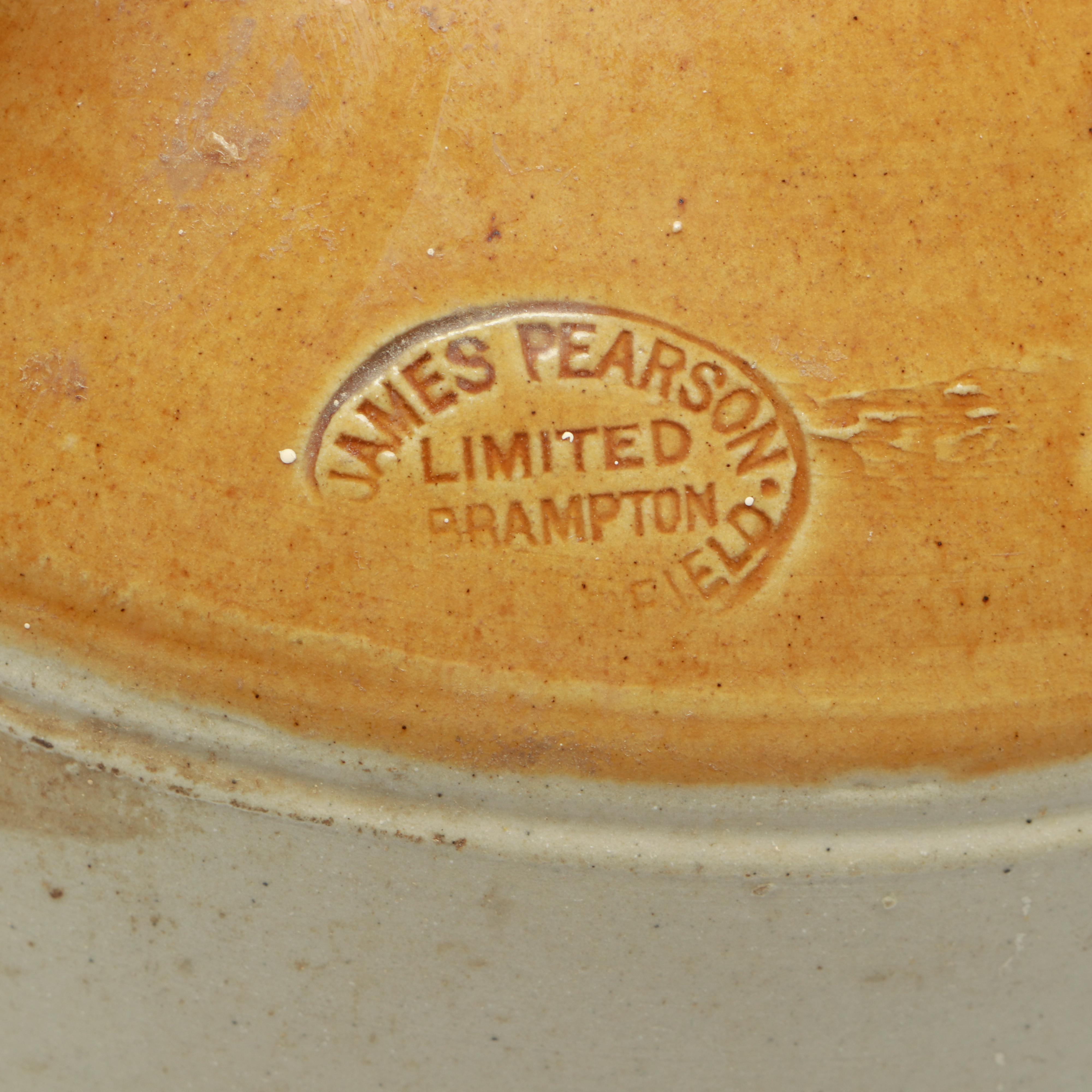 English Drip Glazed Stoneware Water Flagon, Early 20th Century