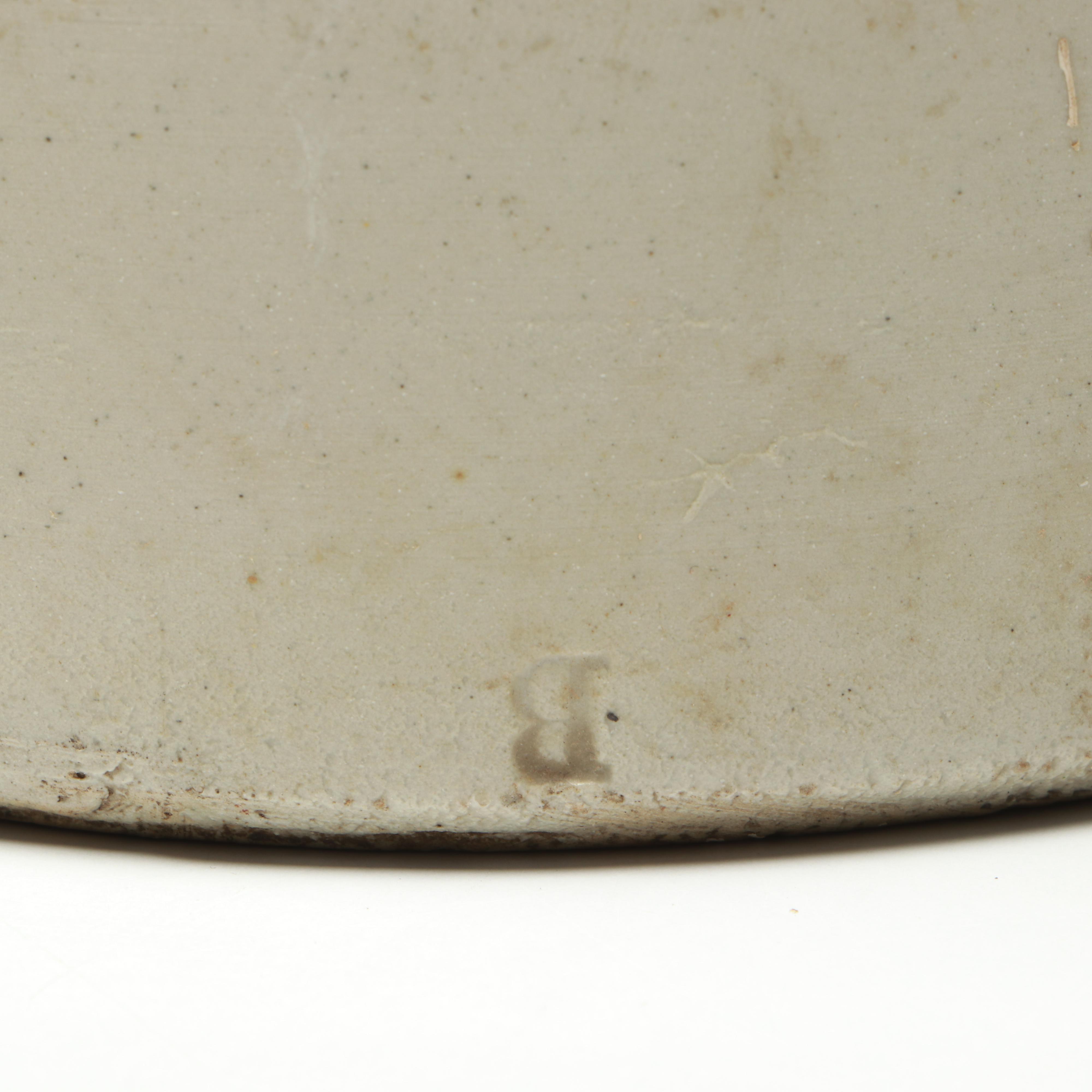 English Drip Glazed Stoneware Water Flagon, Early 20th Century