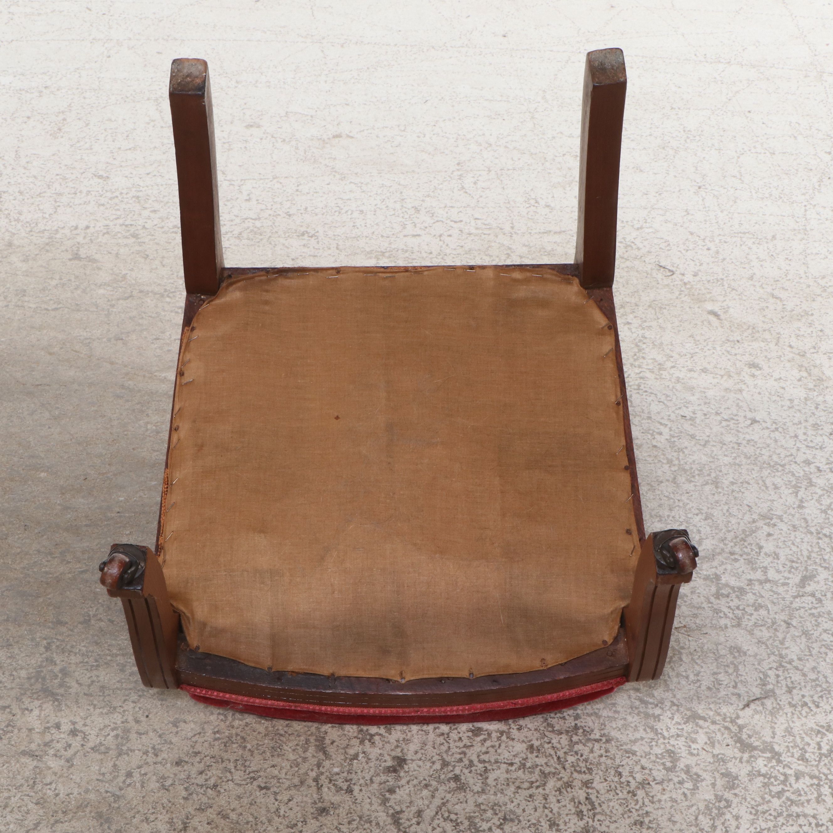 Victorian Eastlake Style Mohair Upholstered Carved Burl and Walnut Parlor Set