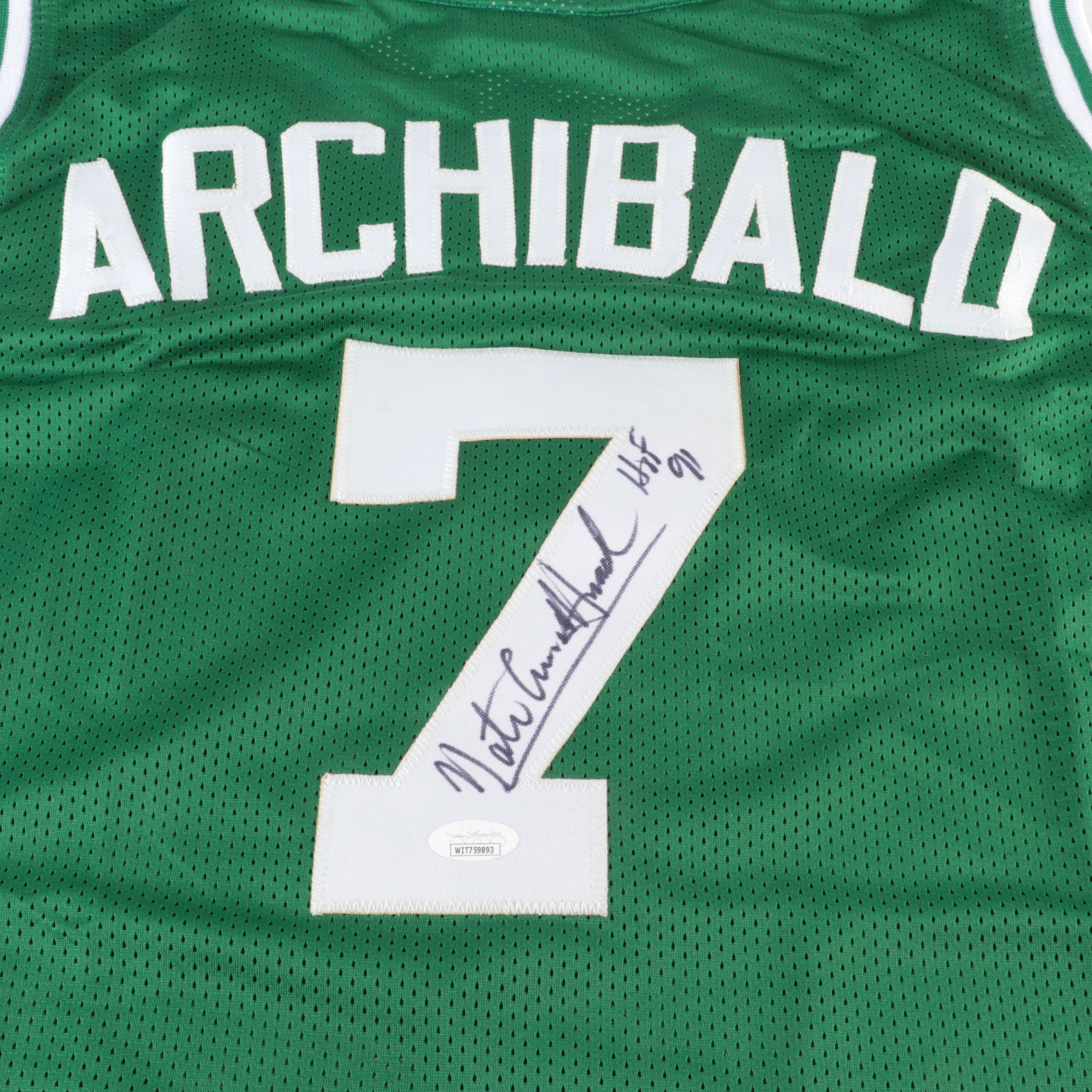 Nate Archibald "HOF 91" Signed Boston Celtics Basketball Jersey, JSA