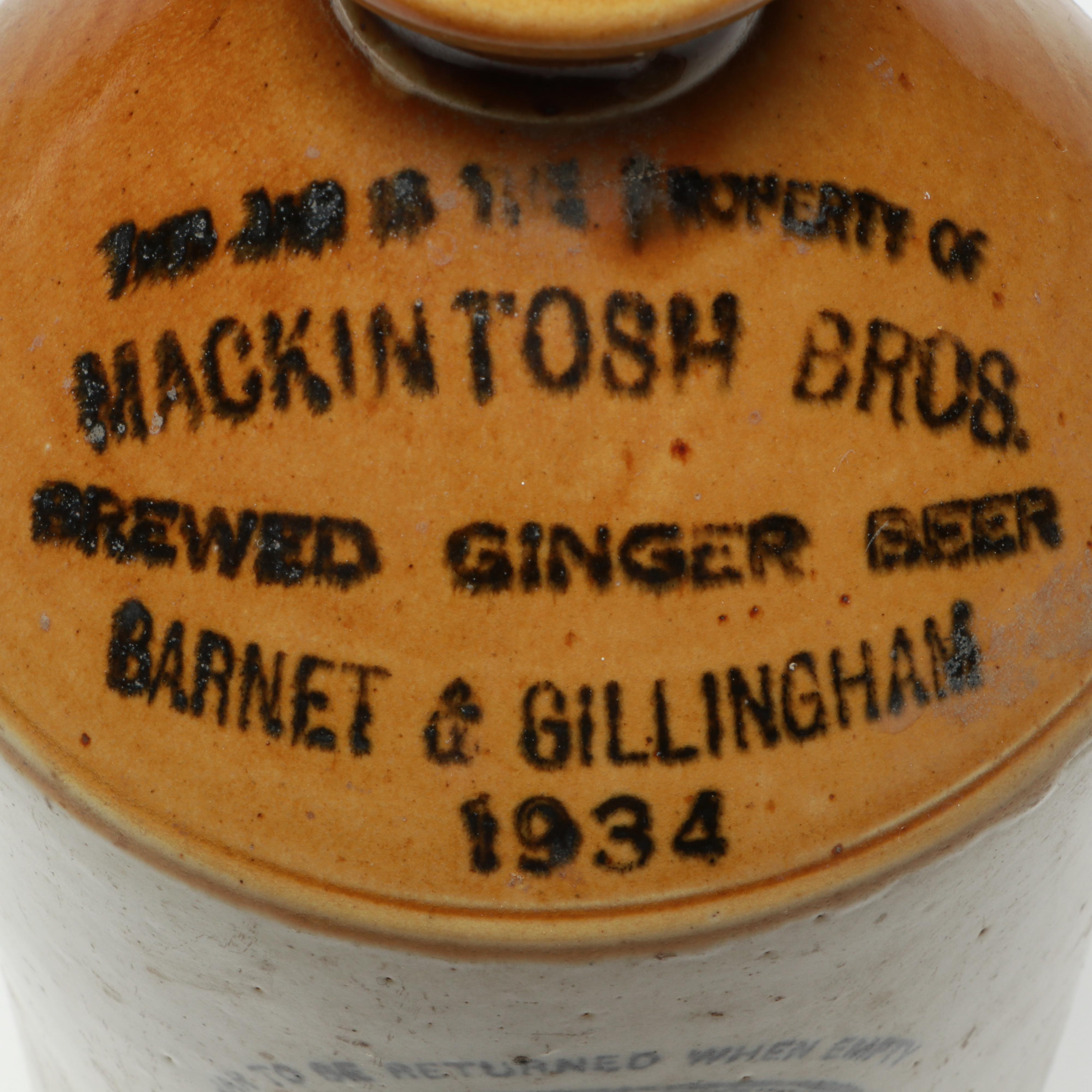 English Drip Glazed Stoneware Water Flagon, Early 20th Century