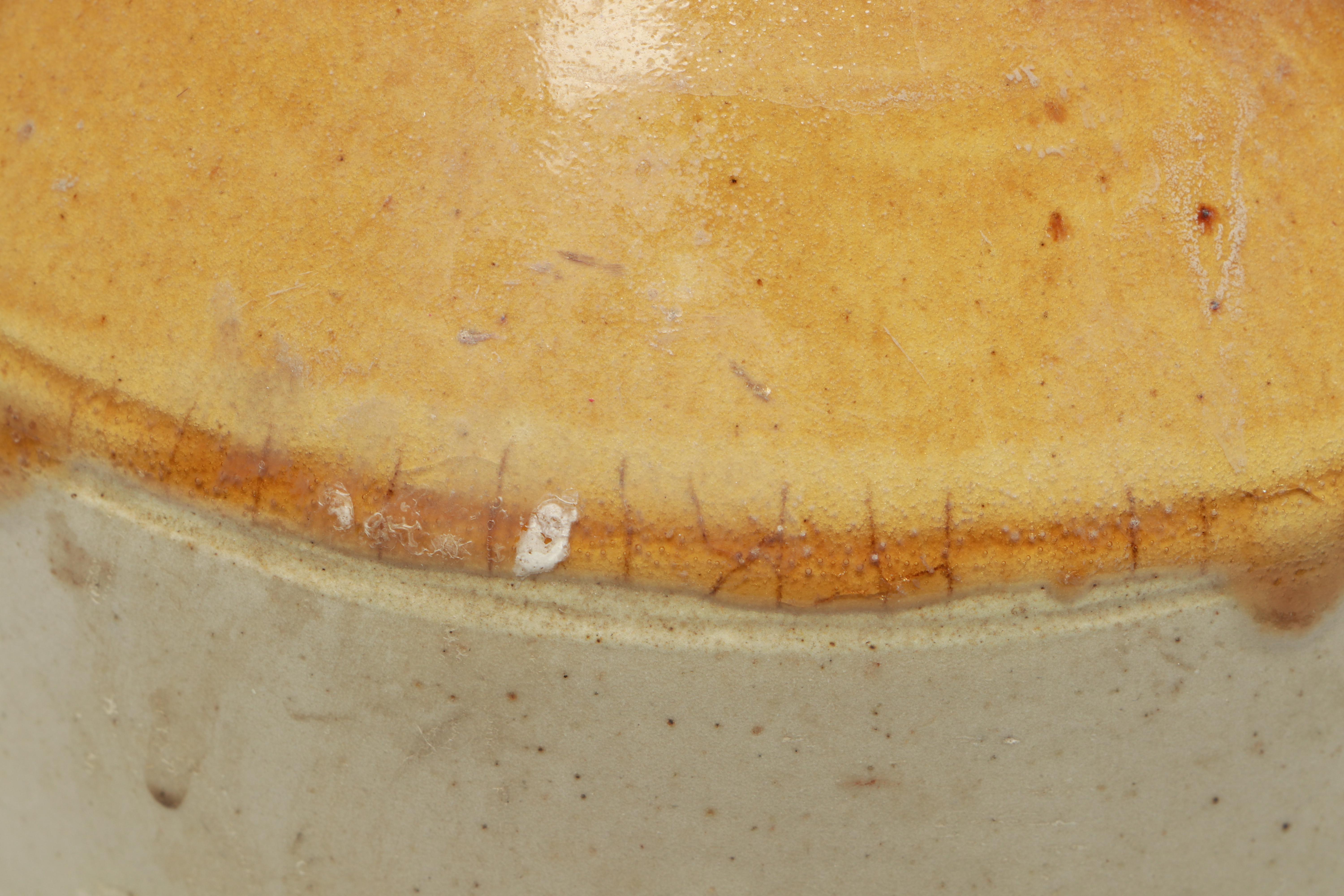 English Drip Glazed Stoneware Water Flagon, Early 20th Century