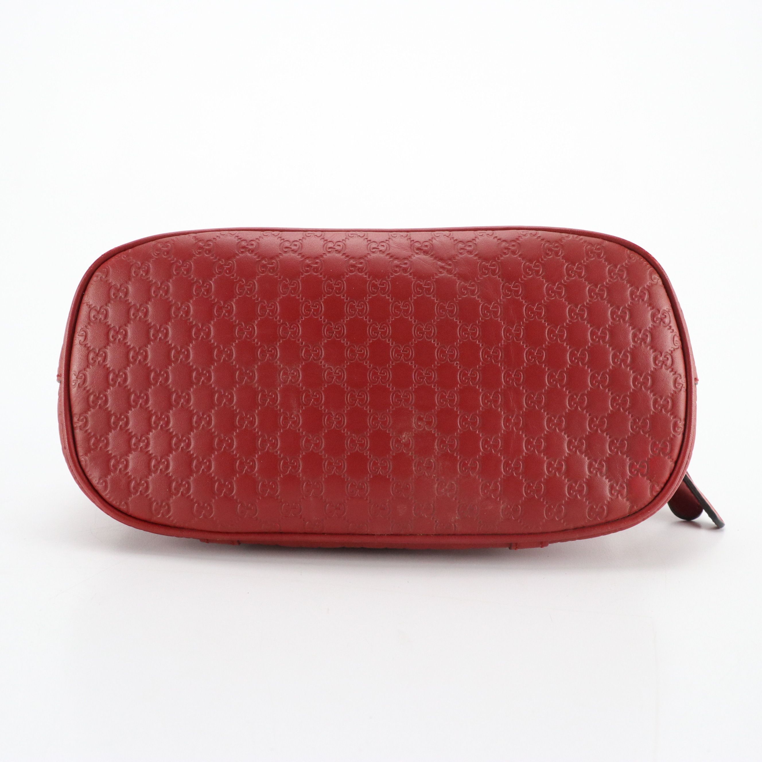 Gucci Mini Domed Two-Way Satchel in Red Microguccissima Calfskin Leather