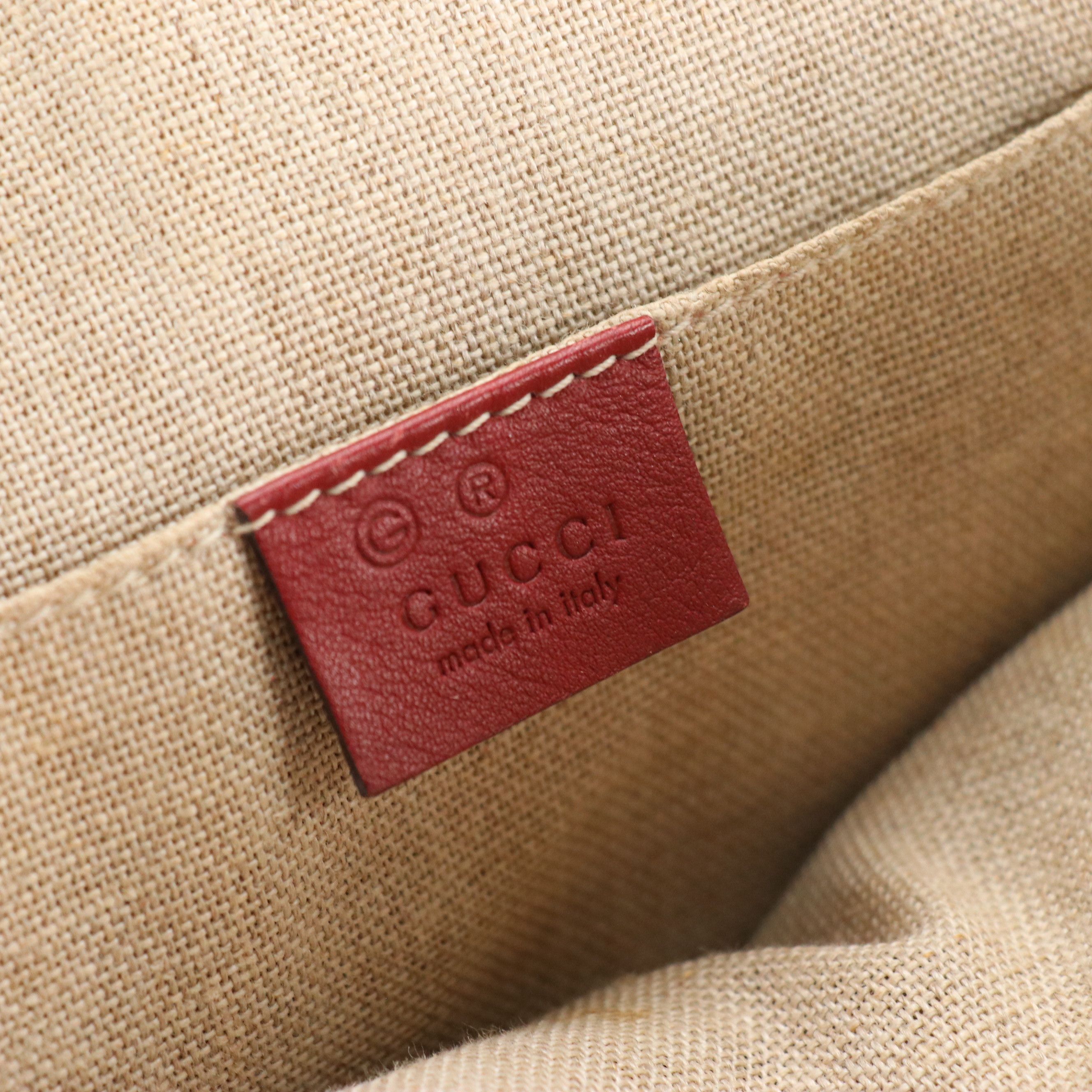 Gucci Mini Domed Two-Way Satchel in Red Microguccissima Calfskin Leather