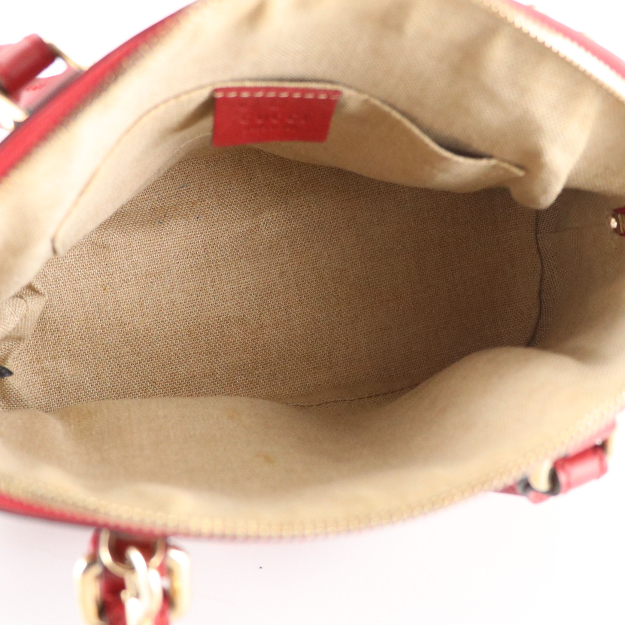 Gucci Mini Domed Two-Way Satchel in Red Microguccissima Calfskin Leather