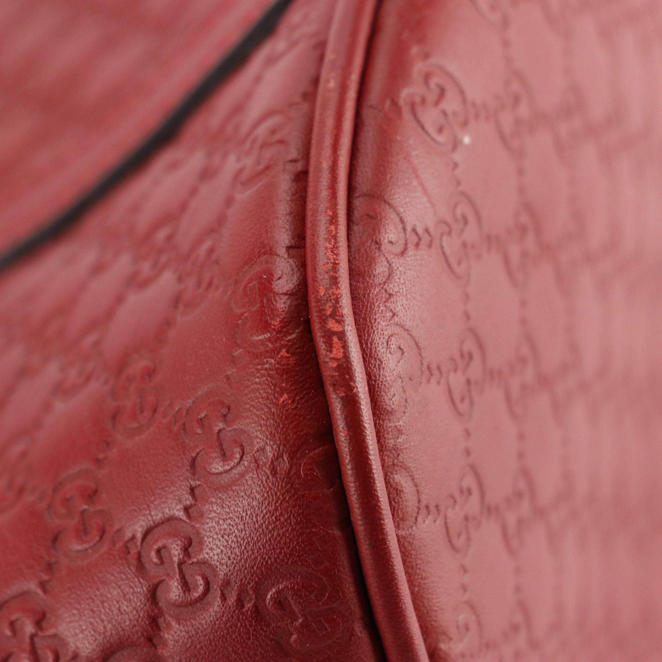 Gucci Mini Domed Two-Way Satchel in Red Microguccissima Calfskin Leather