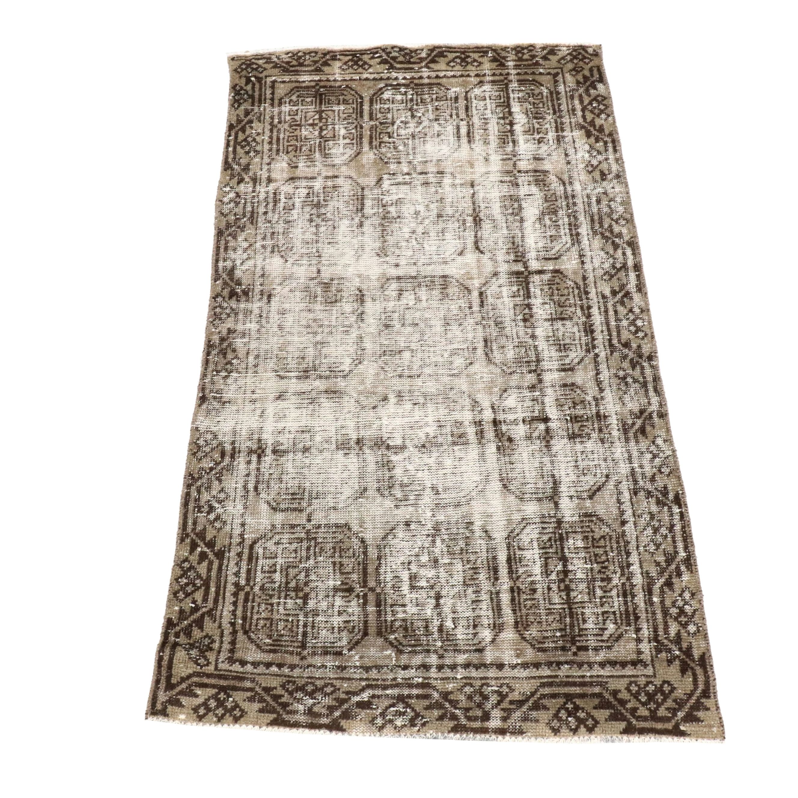 3'3 x 5'10 Hand-Knotted Afghan Turkmen Area Rug