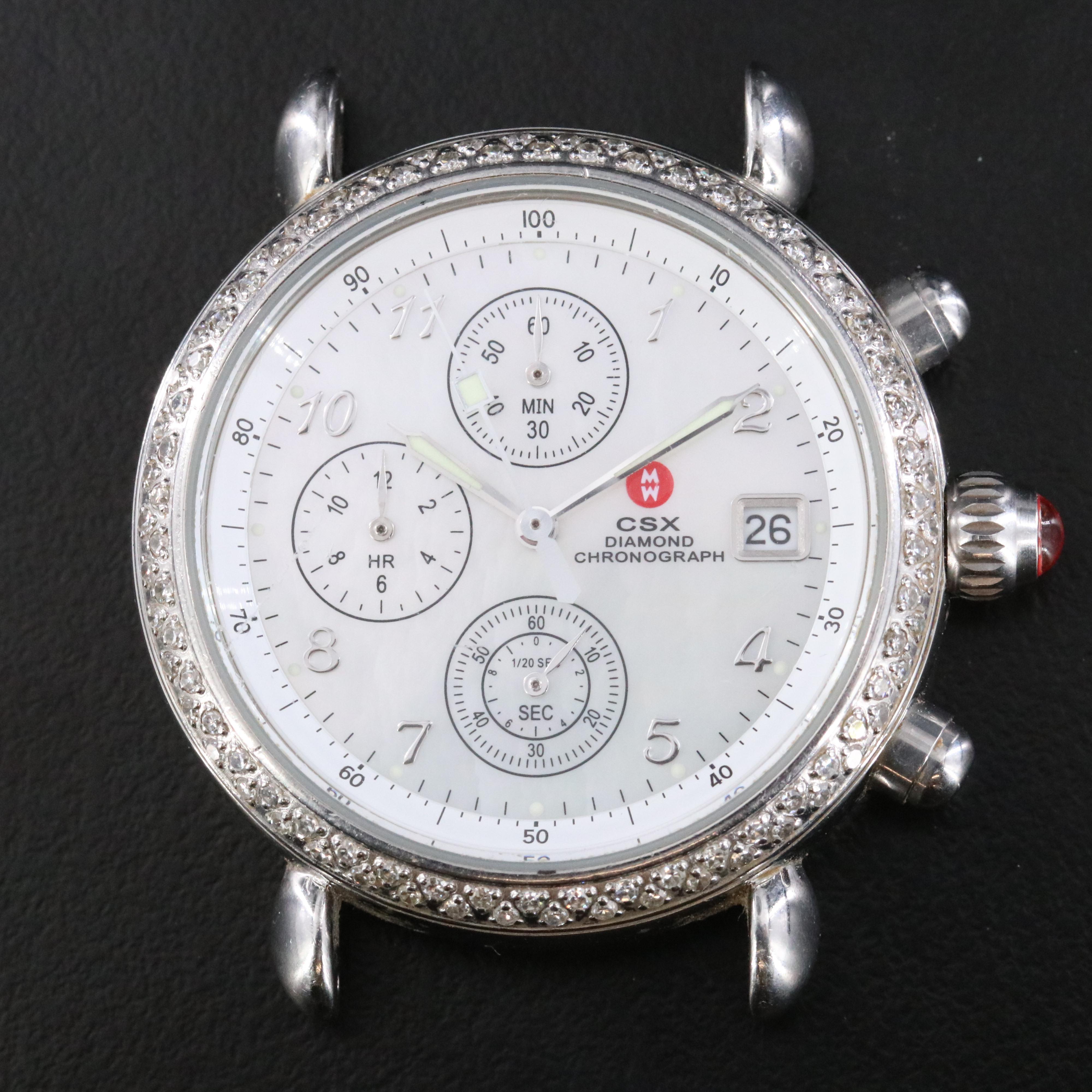 Michele CSX Diamond Chronograph Watch
