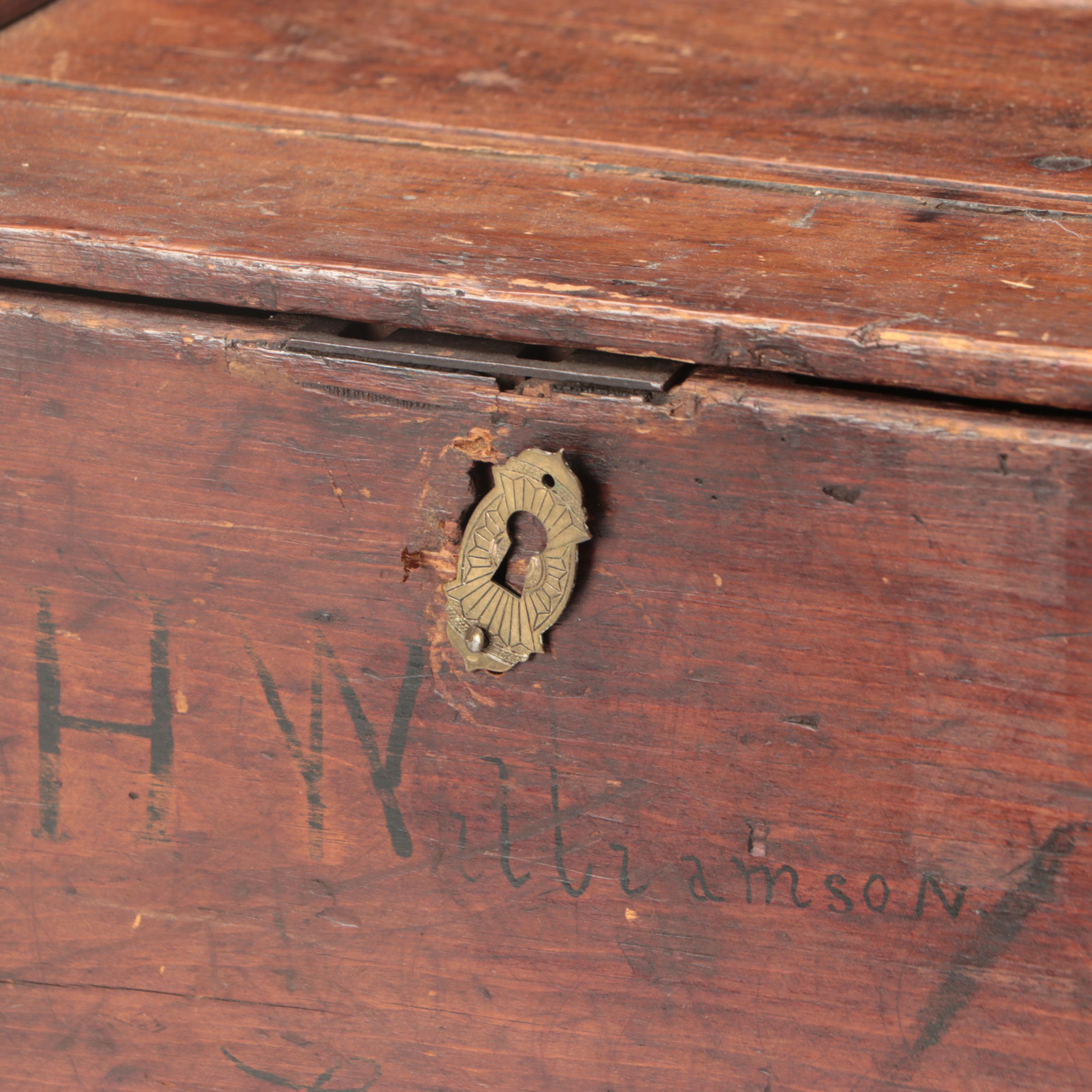 Primitive Style English Wooden Trunk