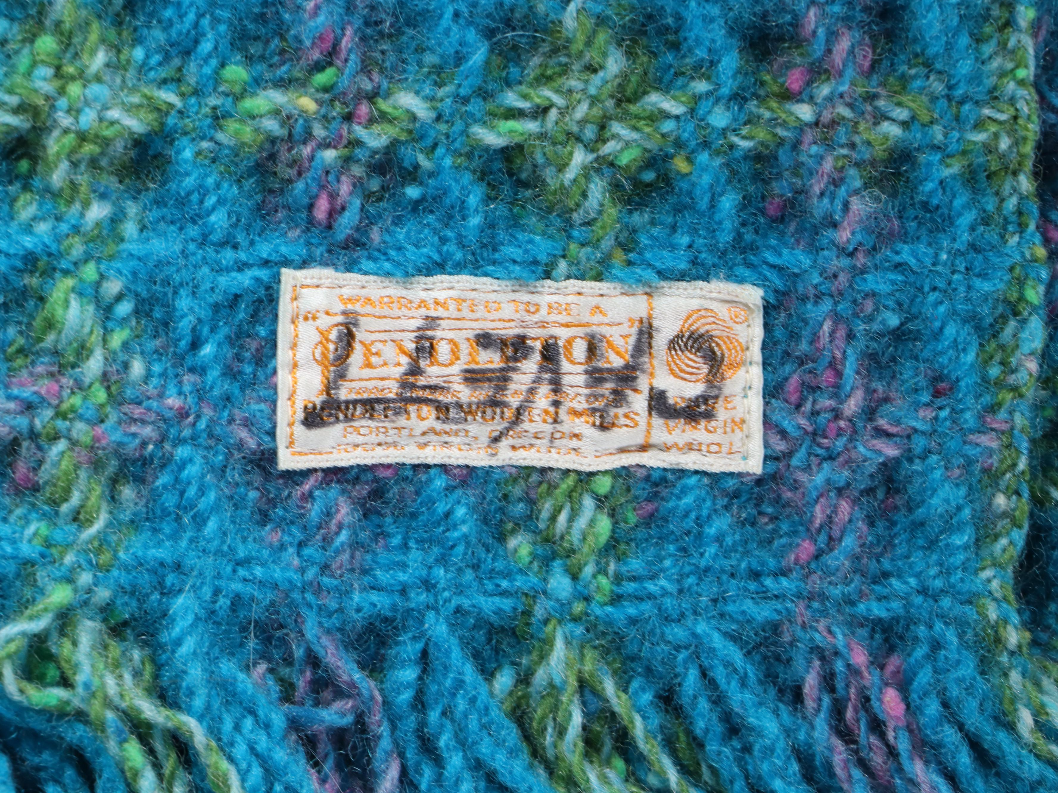 Pendleton Wool Blanket and Handmade Crochet Blanket