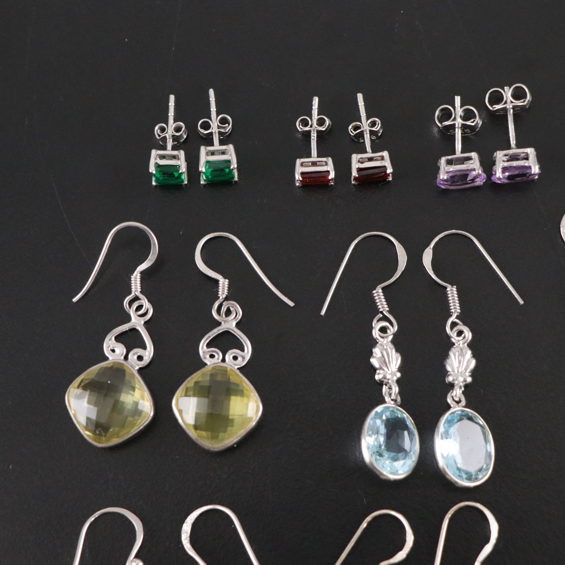 14 Assorted Sterling Earrings and Necklaces