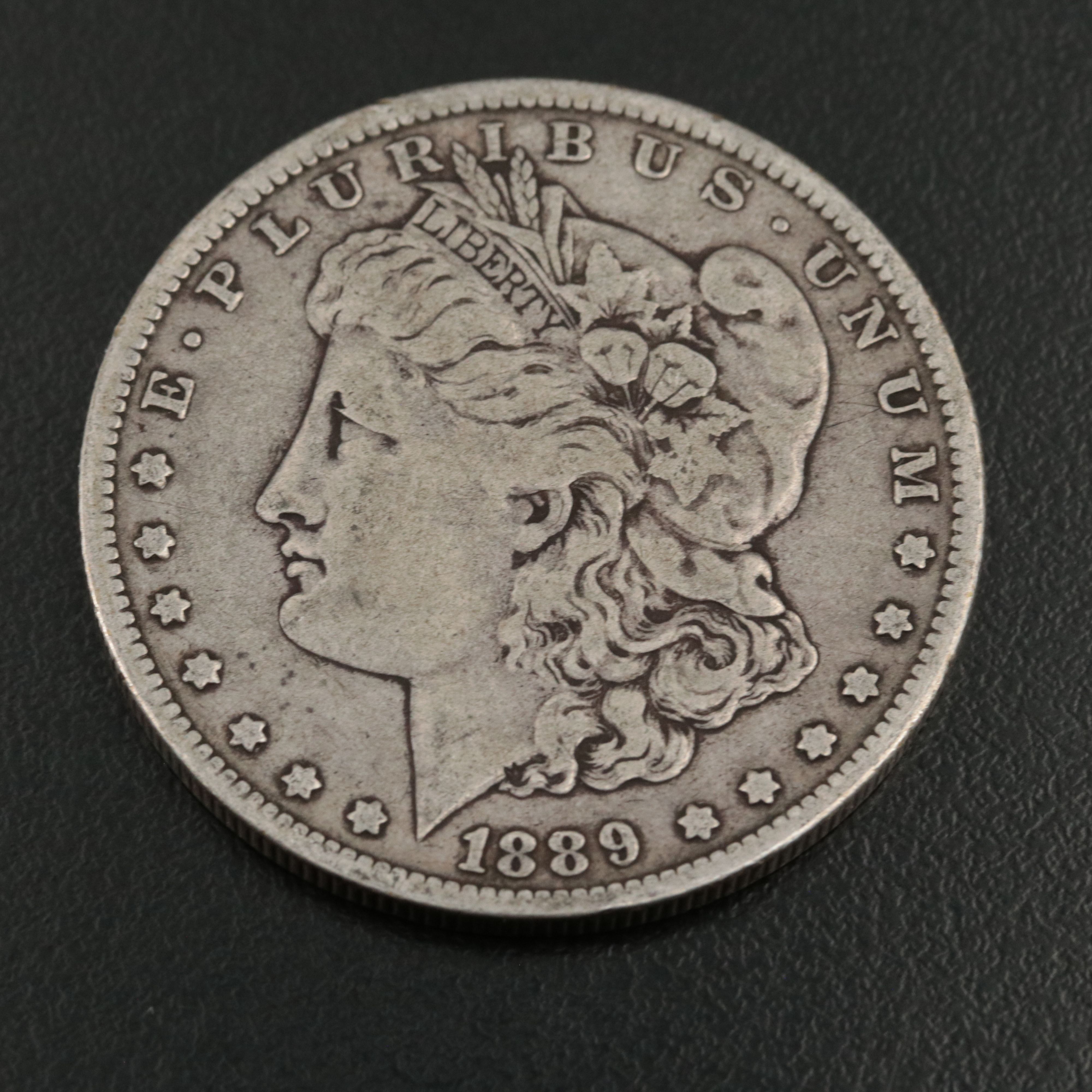 Three Morgan Silver Dollars, 1887 to 1889