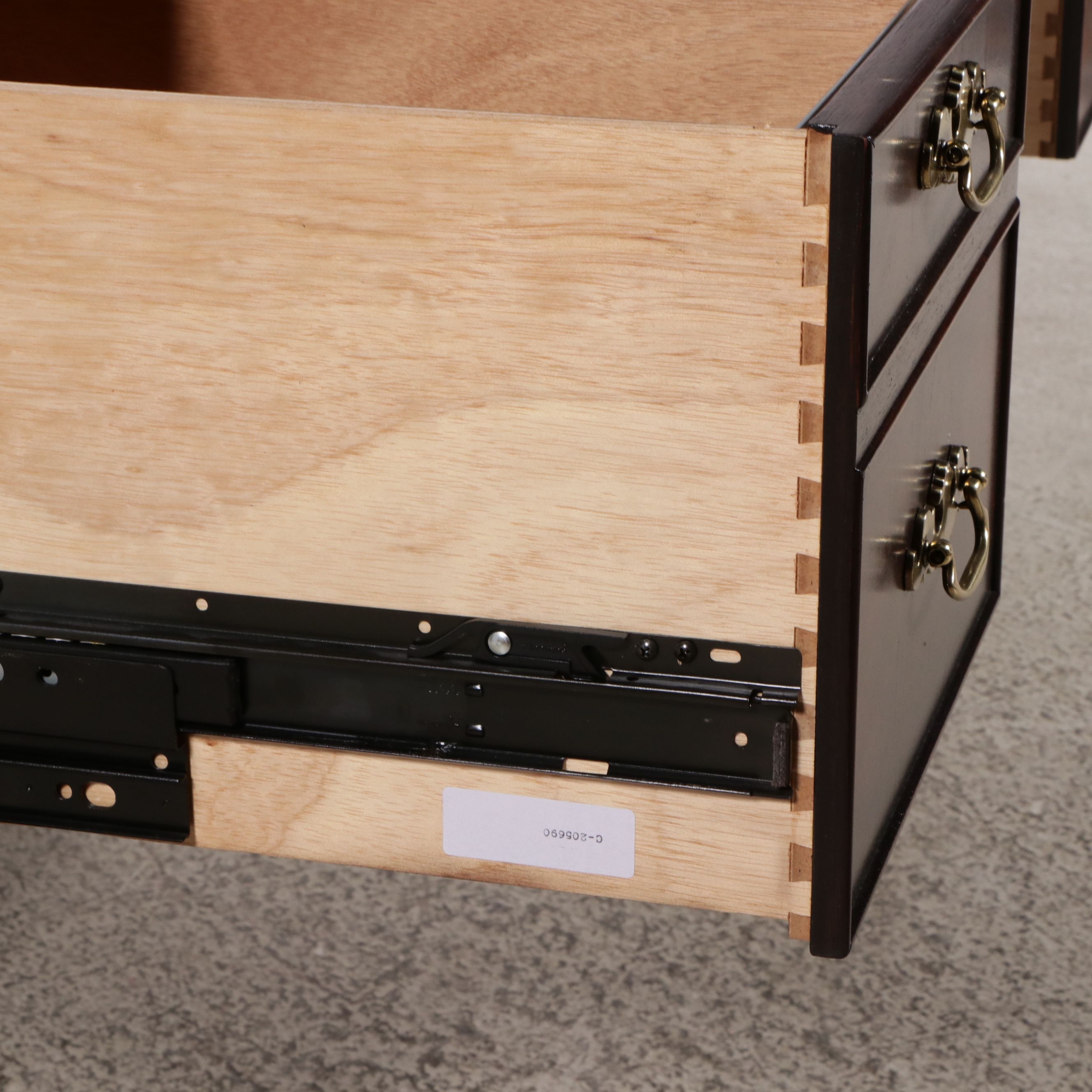 Chippendale Style Mahogany Tooled Leather Top Desk with Coordinating Chair