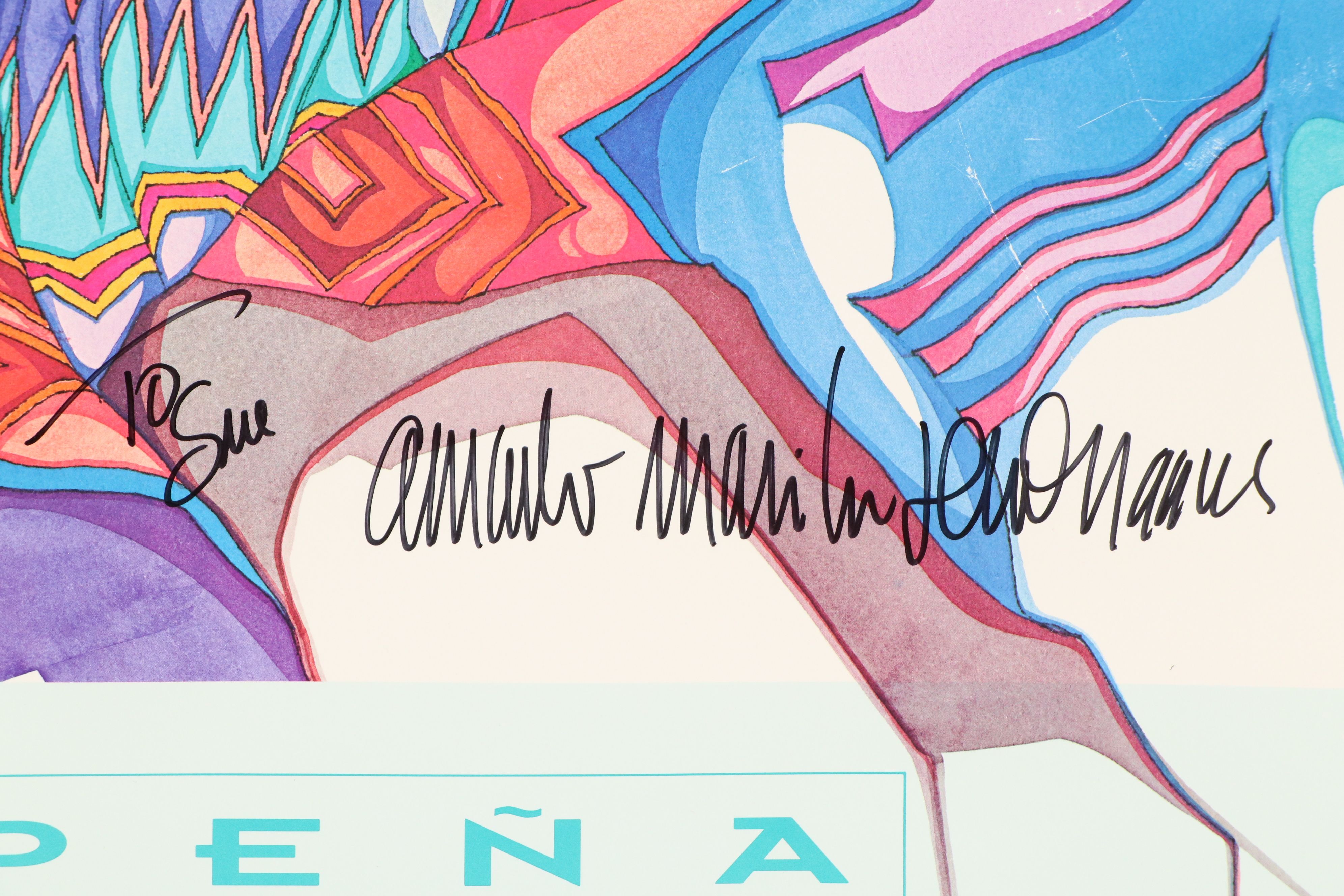 Amado Peña Jr. Offset Lithograph "Familia de Hoy," 1991