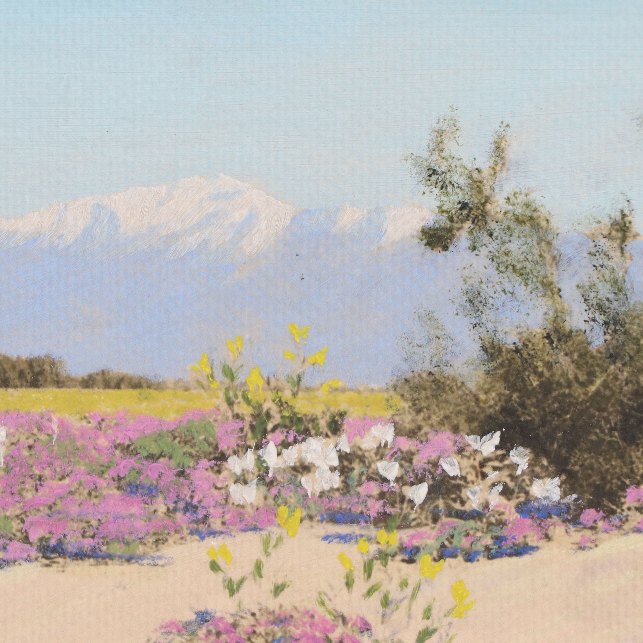 Stephen H. Willard Desert Landscape Hand-Painted Platinum Prints, 20th Century