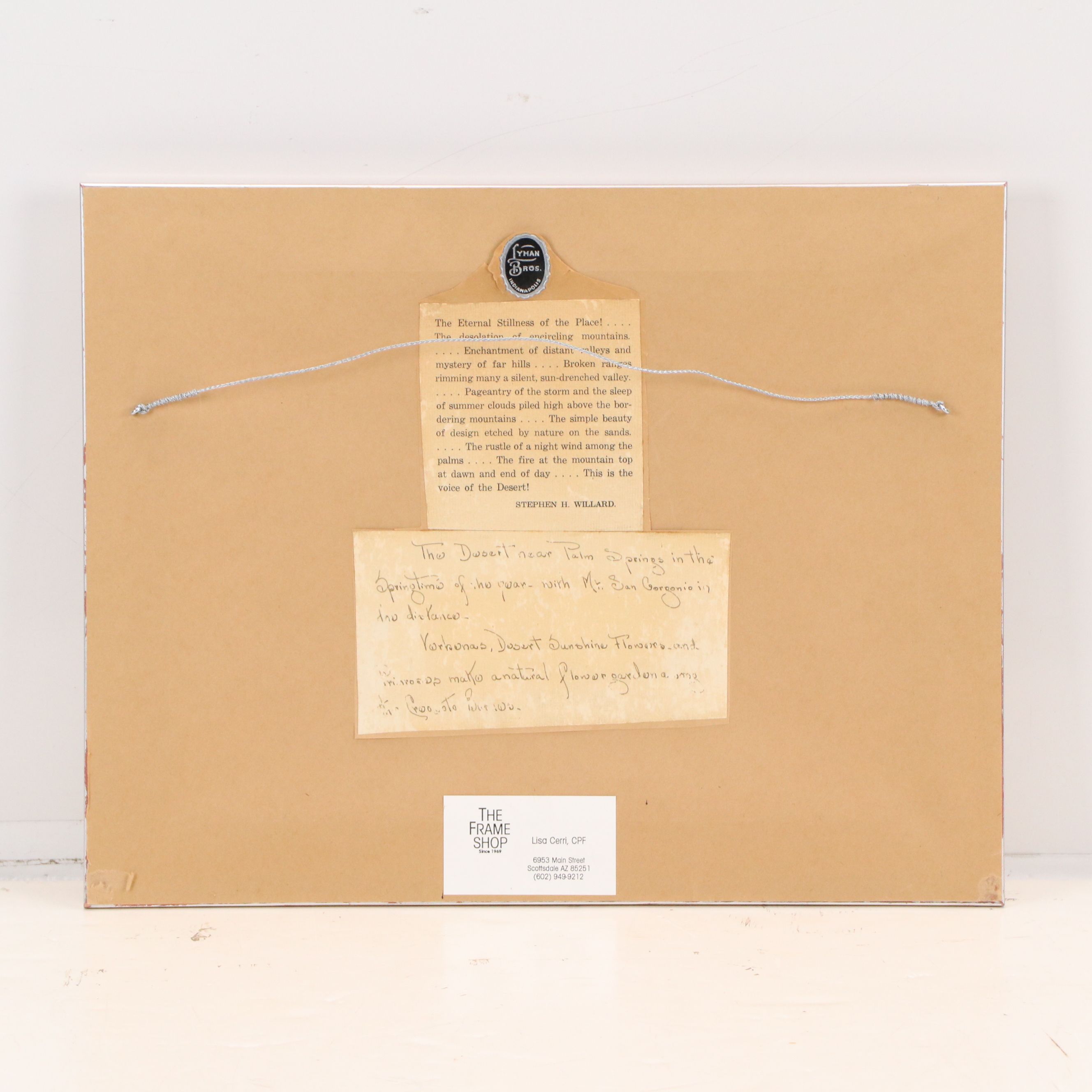 Stephen H. Willard Desert Landscape Hand-Painted Platinum Prints, 20th Century