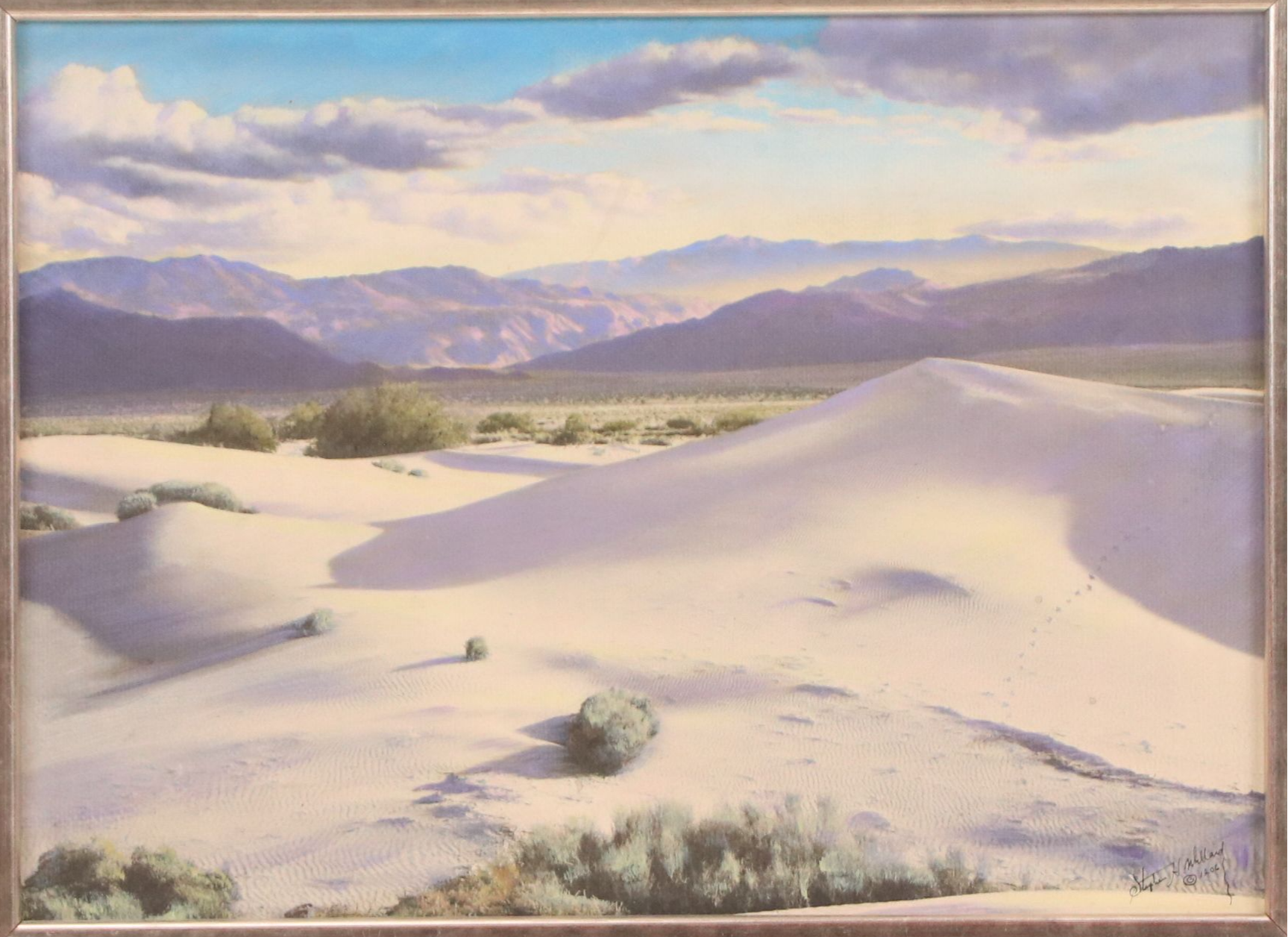Stephen H. Willard Desert Landscape Hand-Painted Platinum Prints, 20th Century