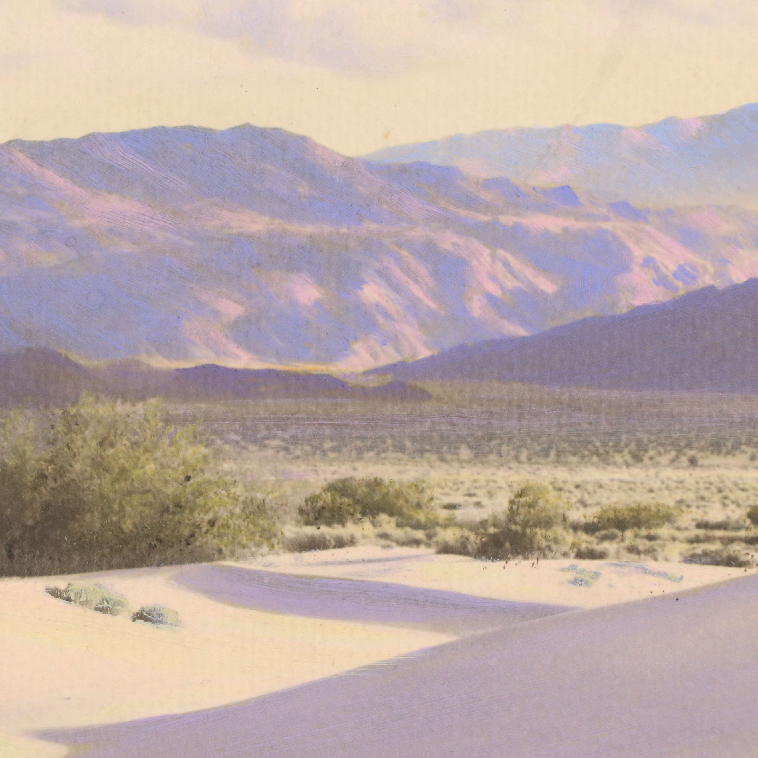 Stephen H. Willard Desert Landscape Hand-Painted Platinum Prints, 20th Century