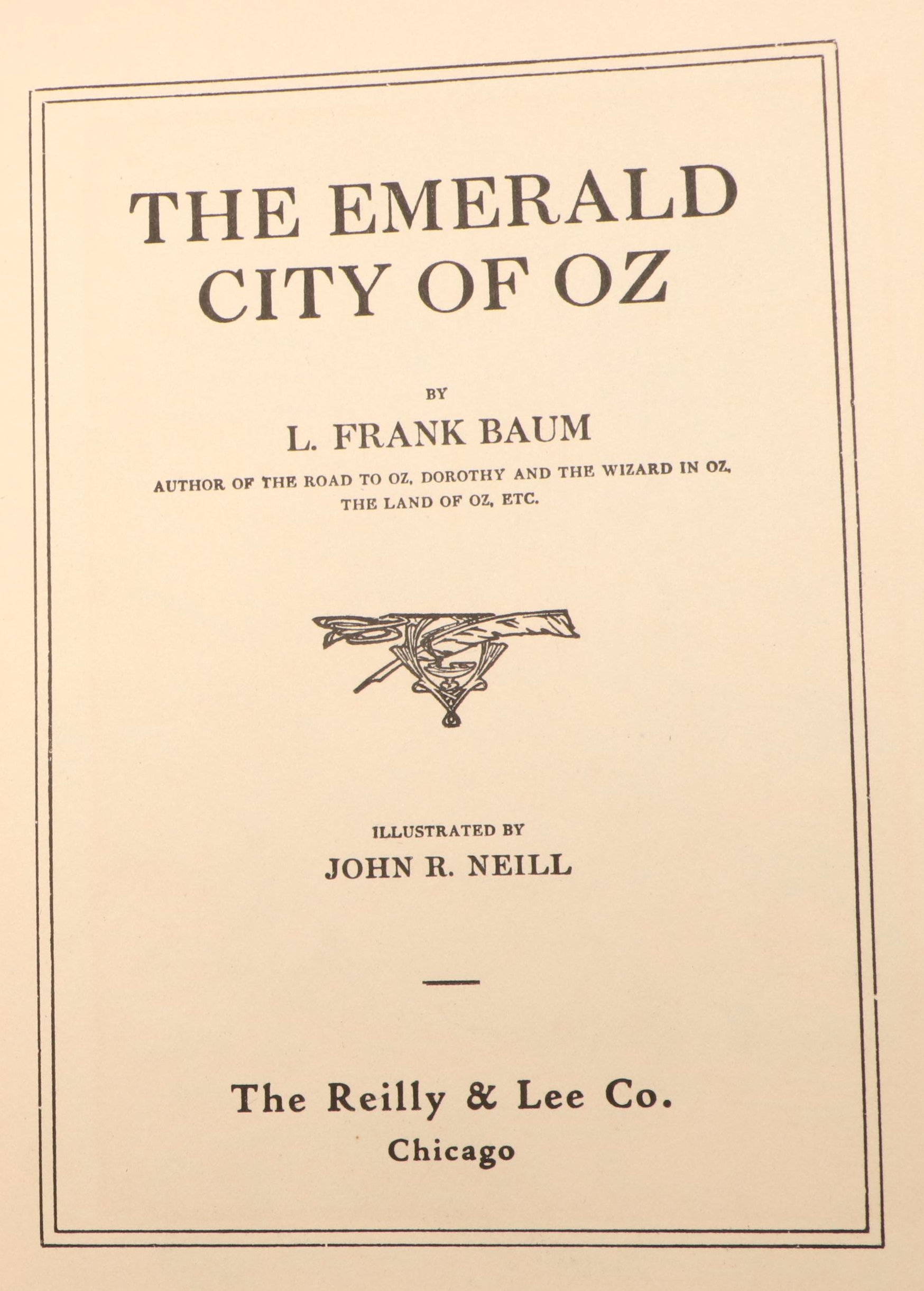 Illustrated" The Emerald City of Oz" and More by L. Frank Baum and Ruth Thompson