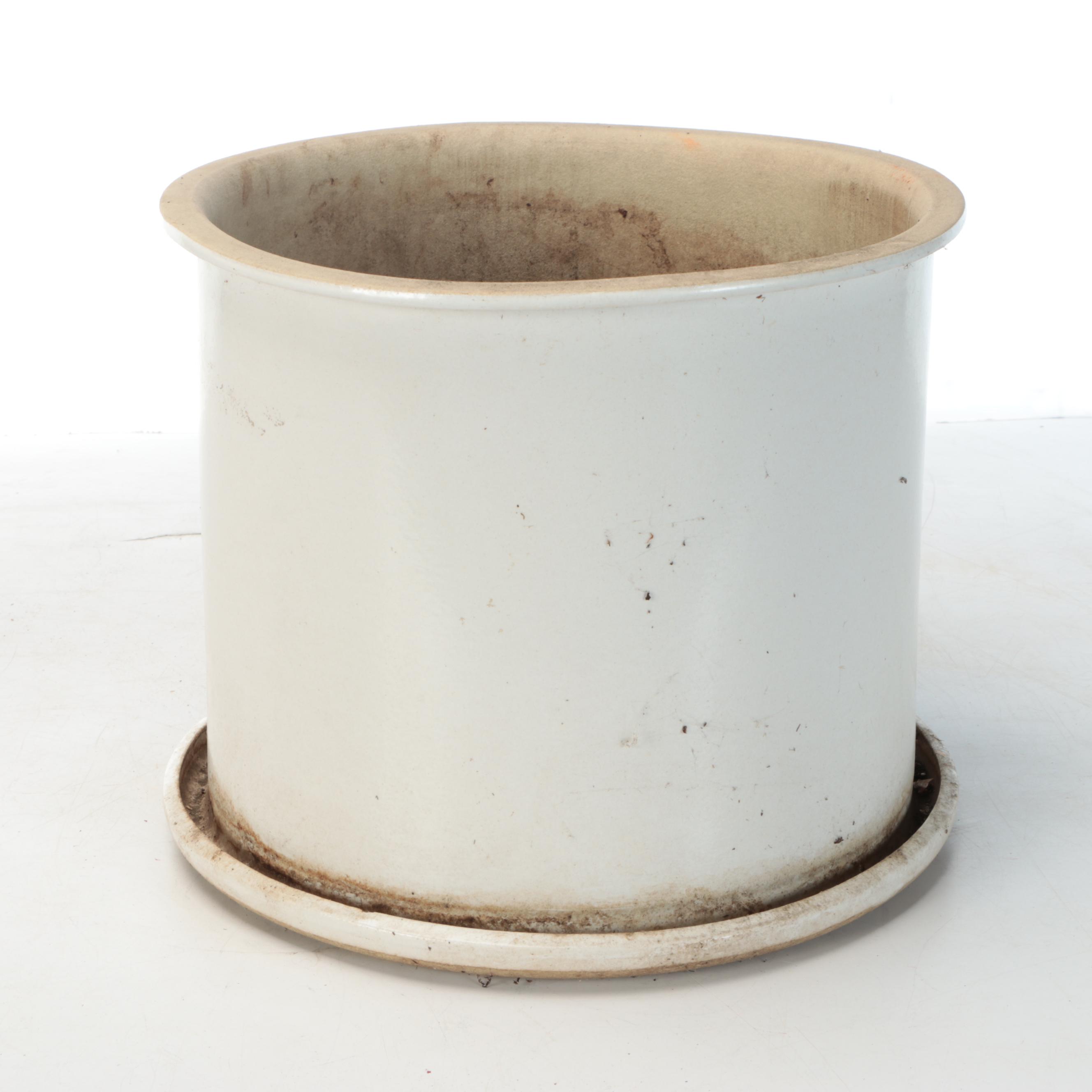 Outdoor Ceramic Planters with Underplate