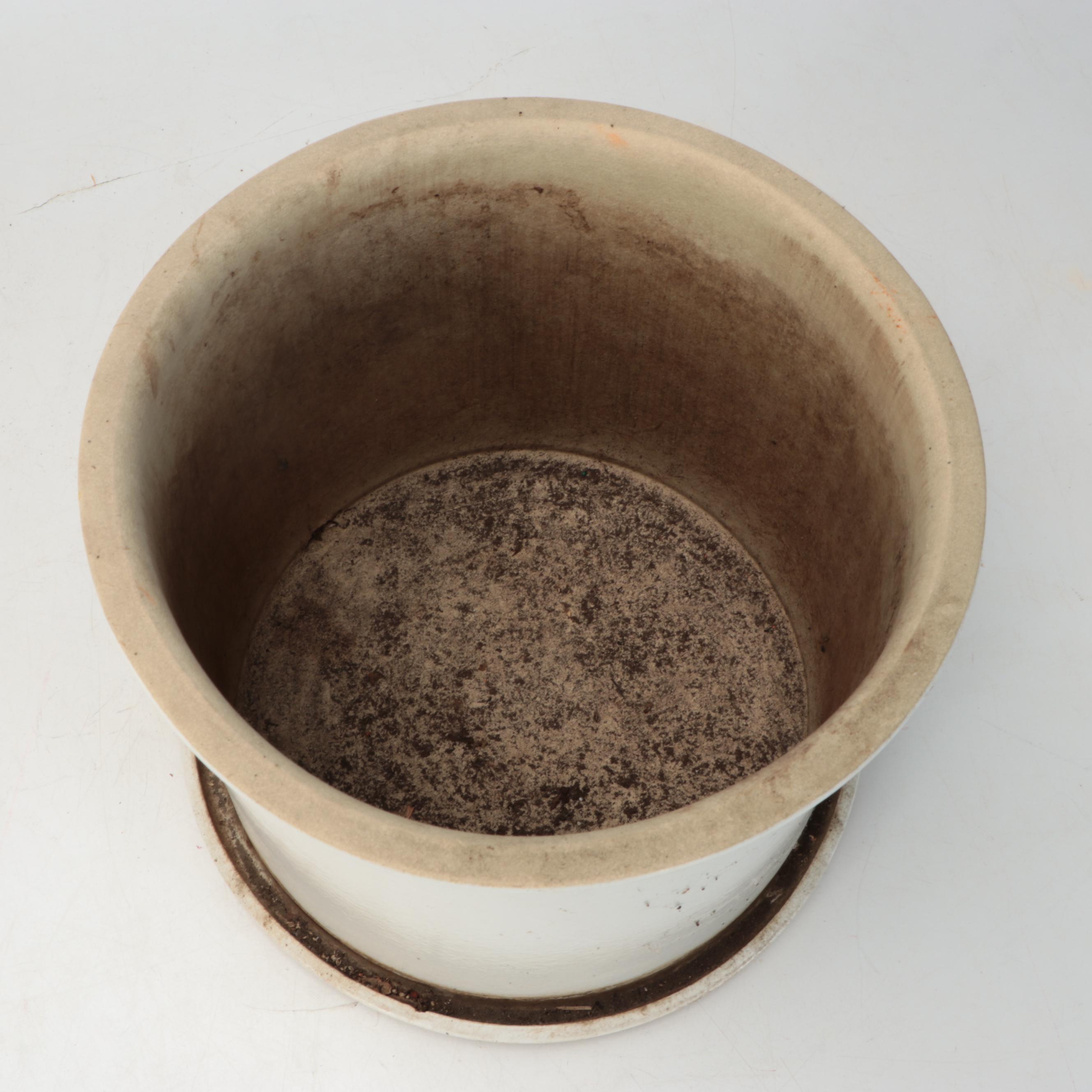 Outdoor Ceramic Planters with Underplate