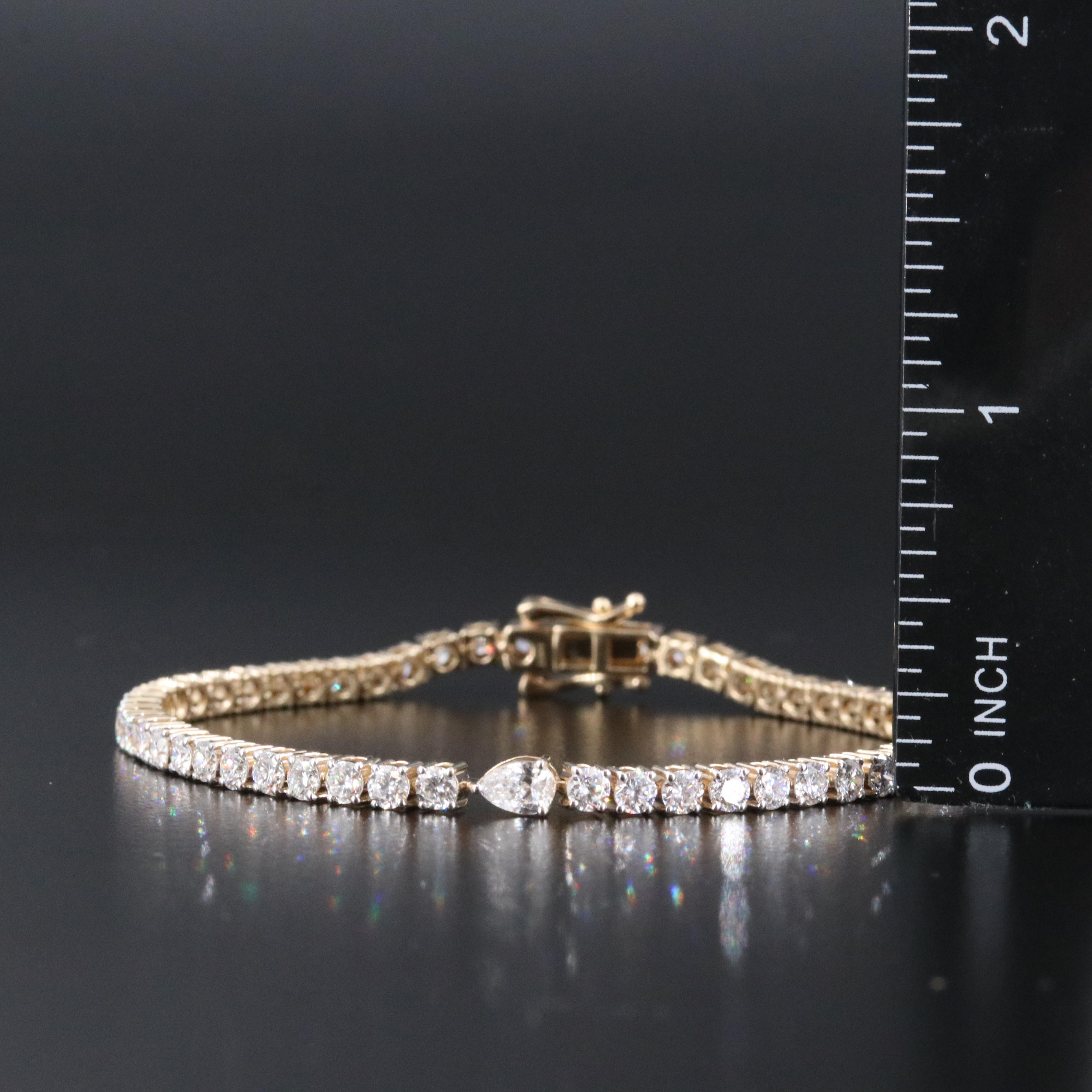 14K 5.43 CTW Lab Grown Diamond Line Bracelet