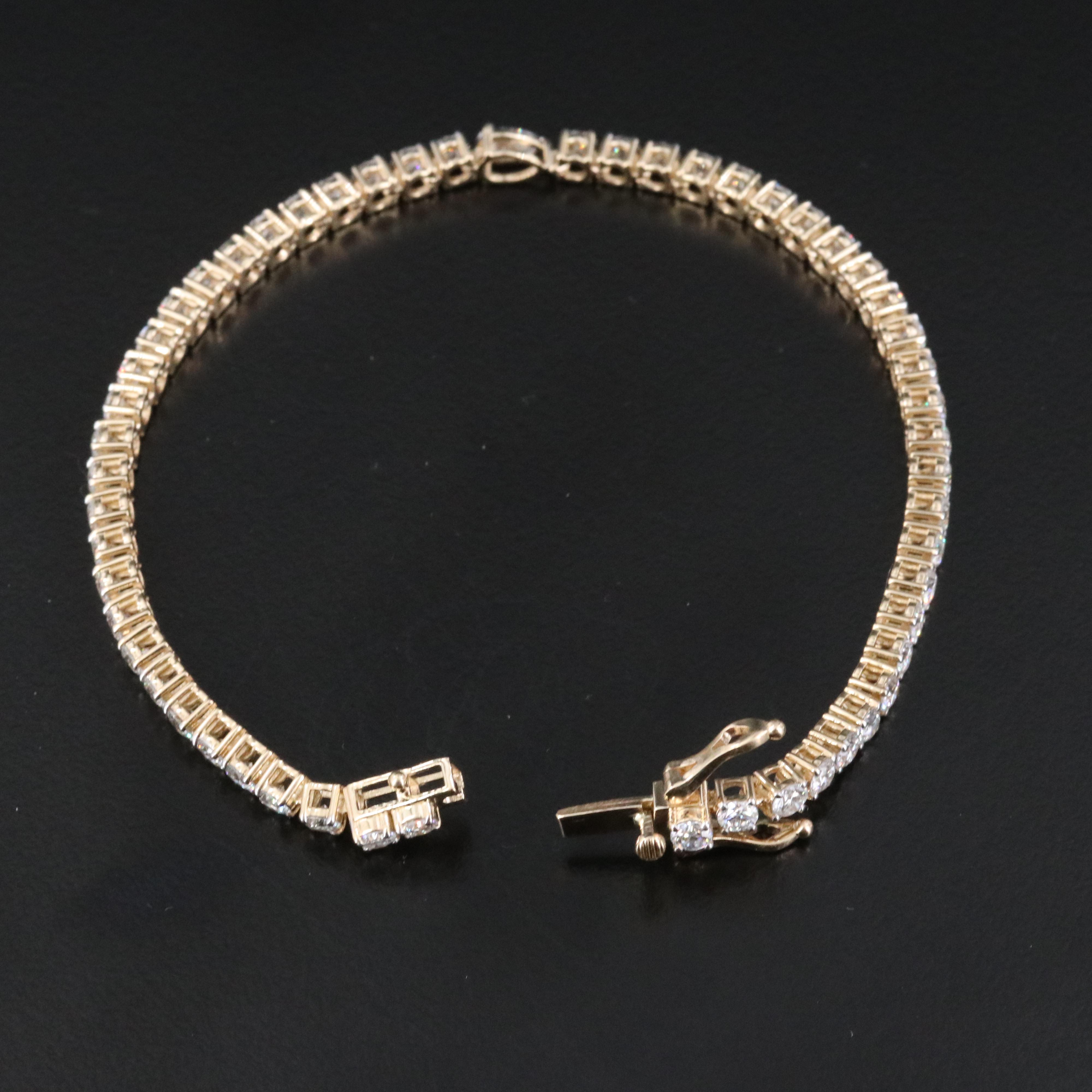 14K 5.43 CTW Lab Grown Diamond Line Bracelet