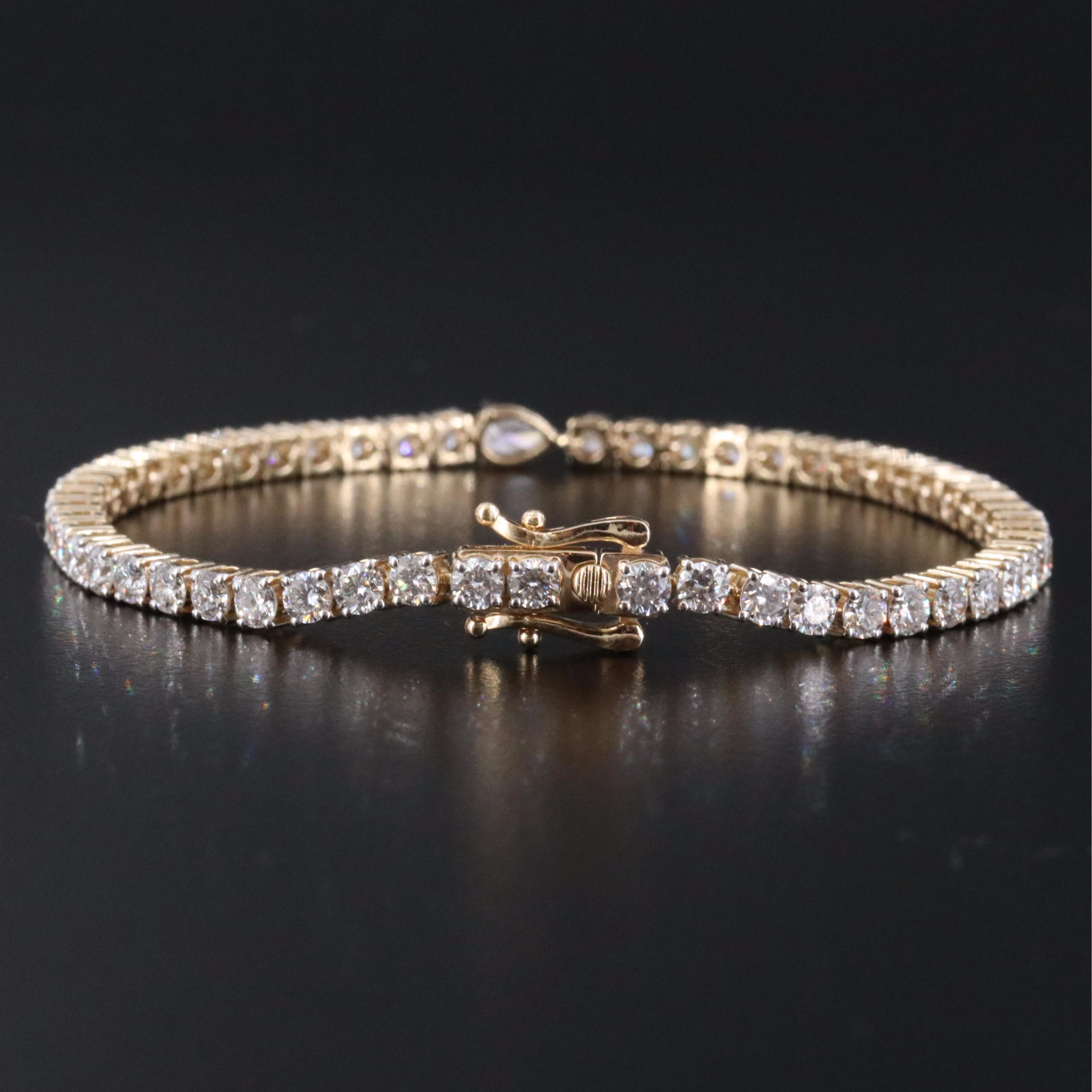 14K 5.43 CTW Lab Grown Diamond Line Bracelet