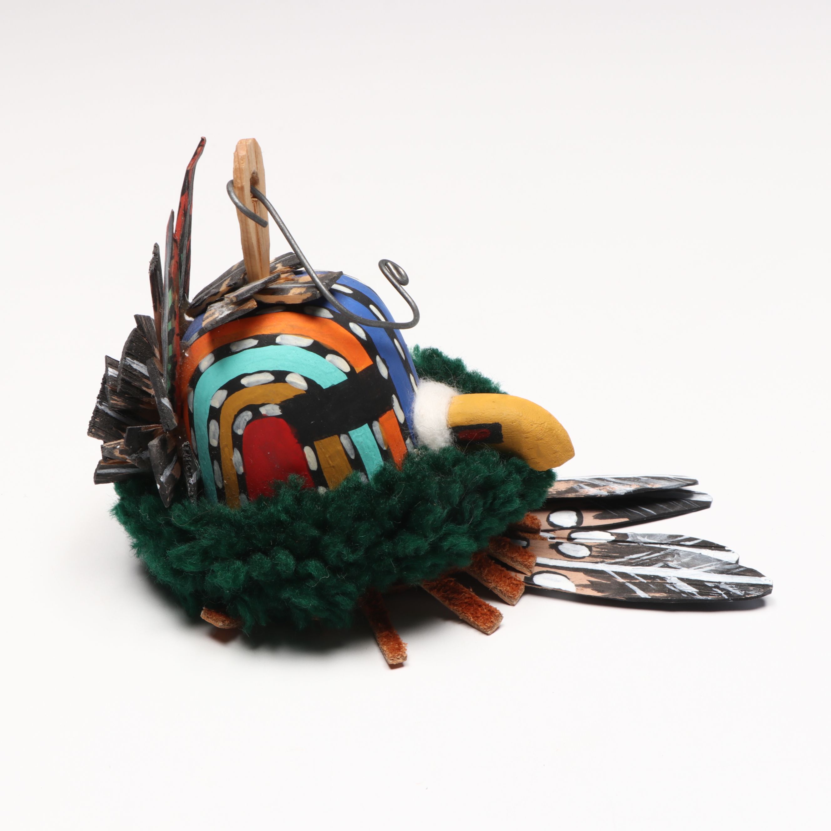 Handmade Polychrome Kachina Doll Heads