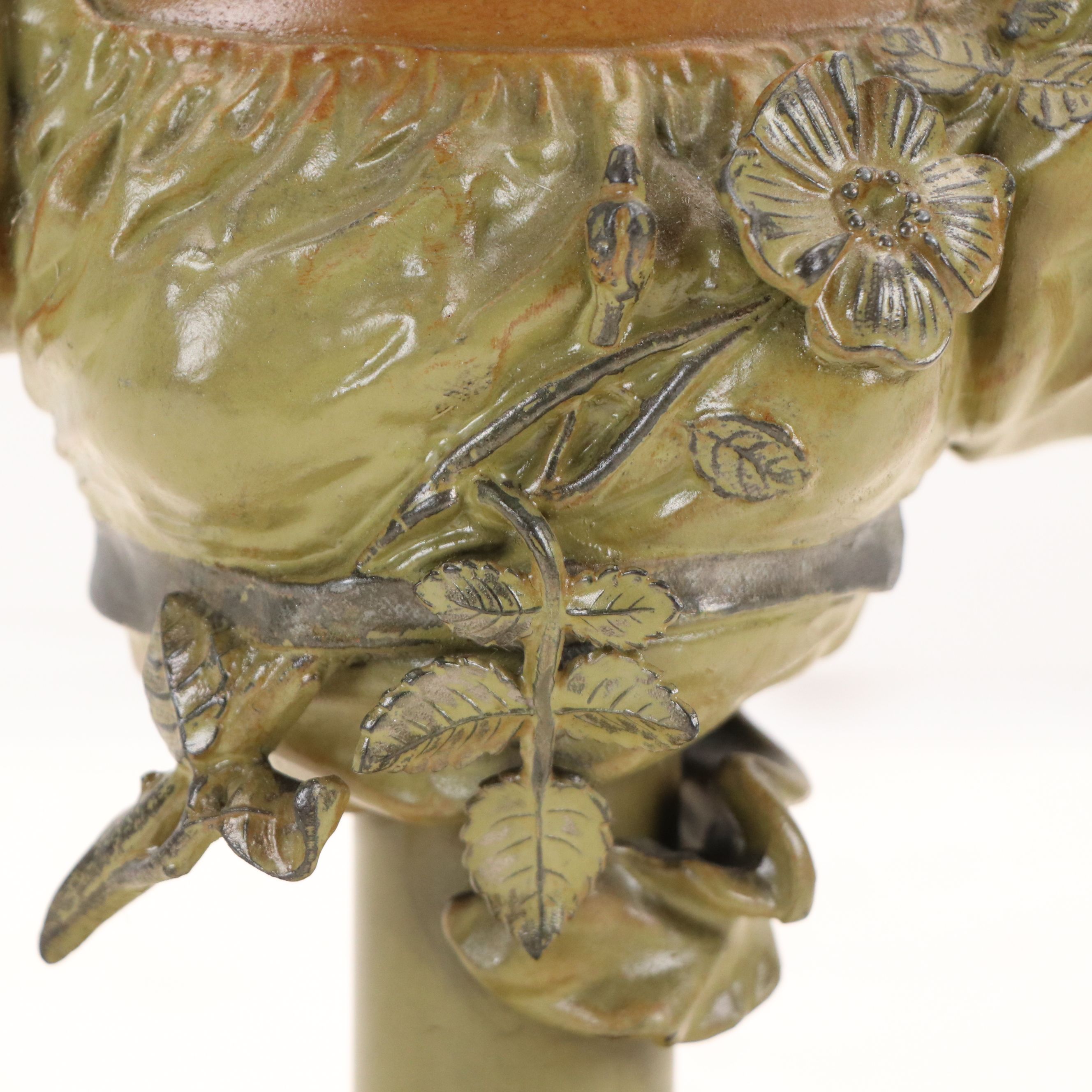 Cold-Painted Cast Bronze Bust "Eglantine" After Hans Stoltenberg-Lerche