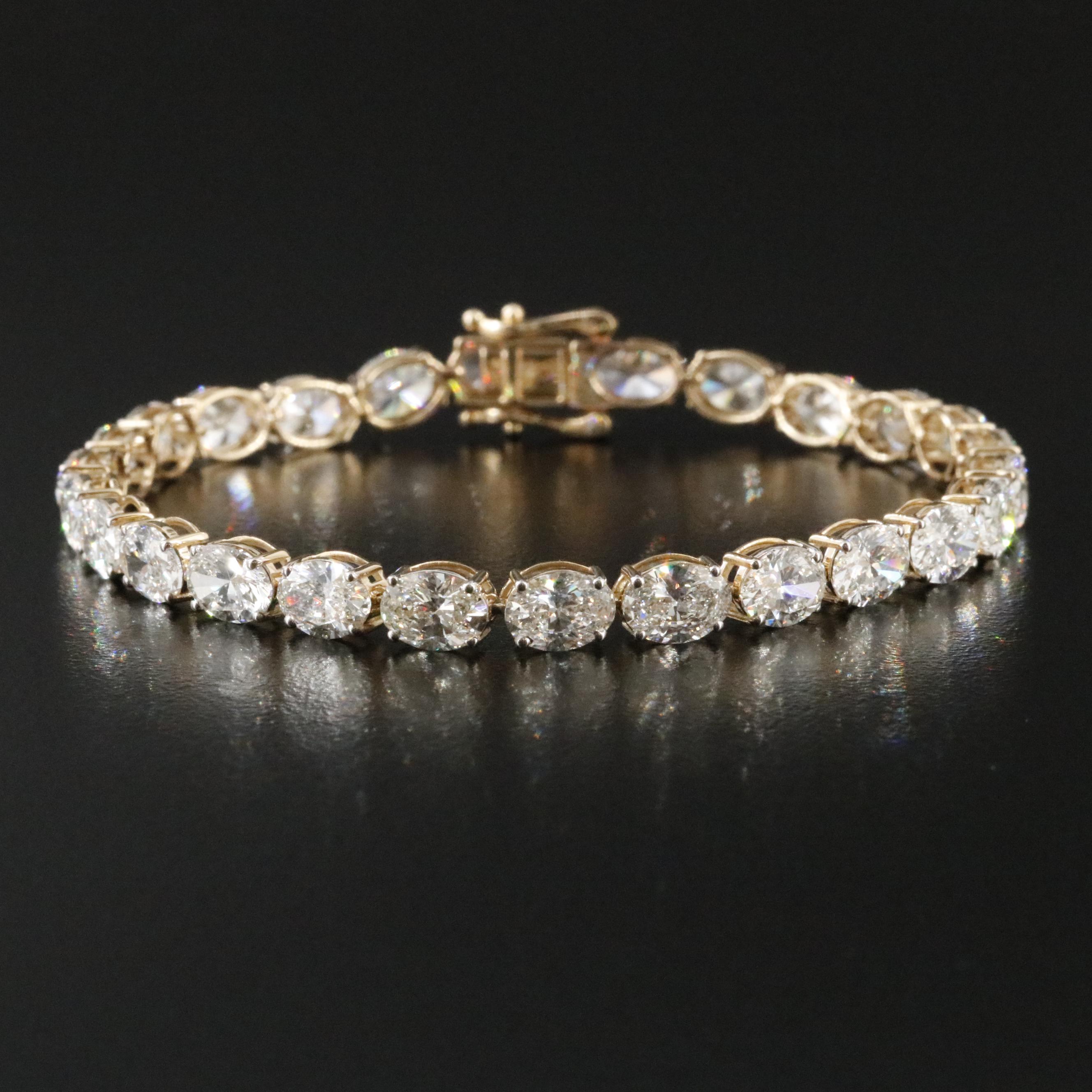 14K 14.53 CTW Lab Grown Diamond Line Bracelet