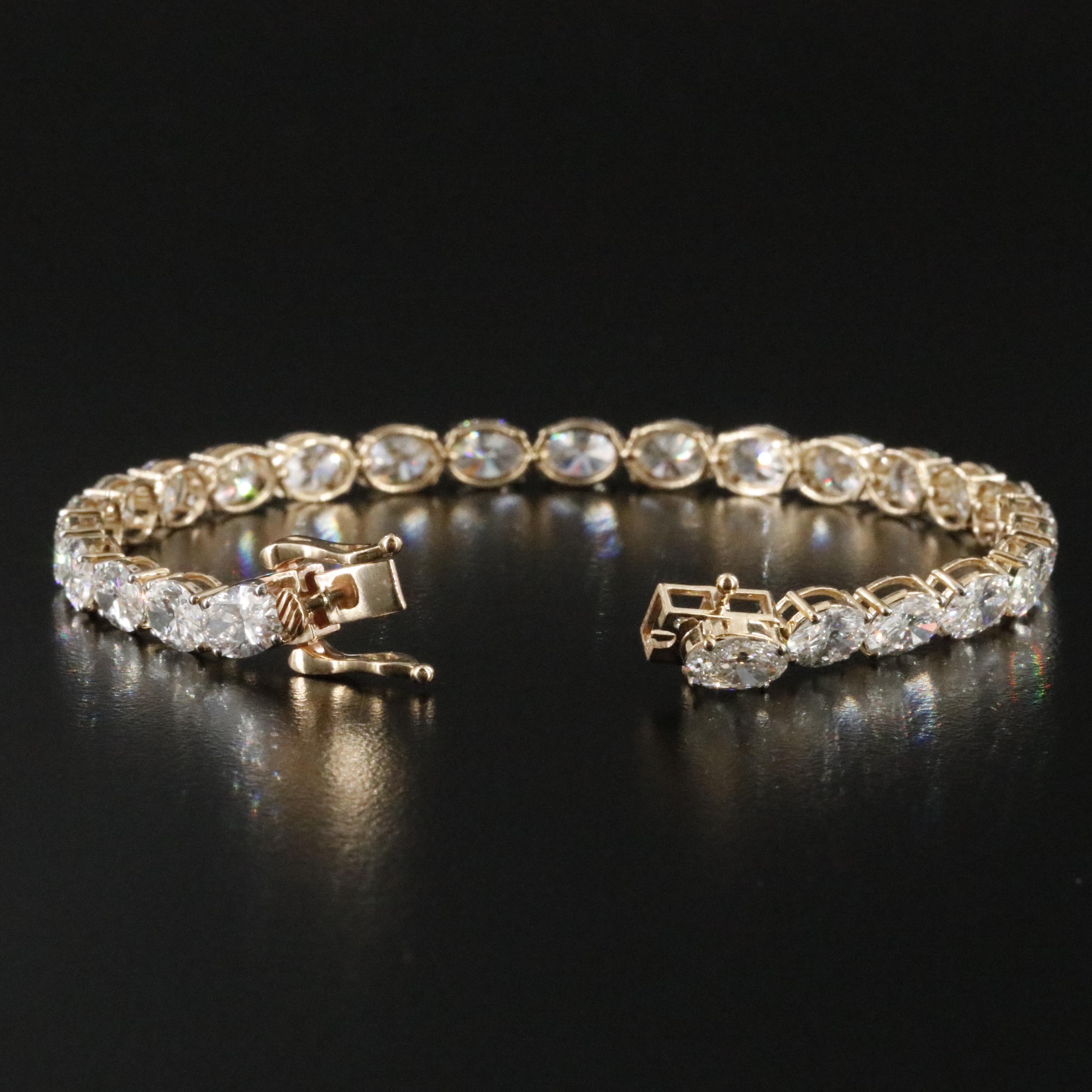 14K 14.53 CTW Lab Grown Diamond Line Bracelet