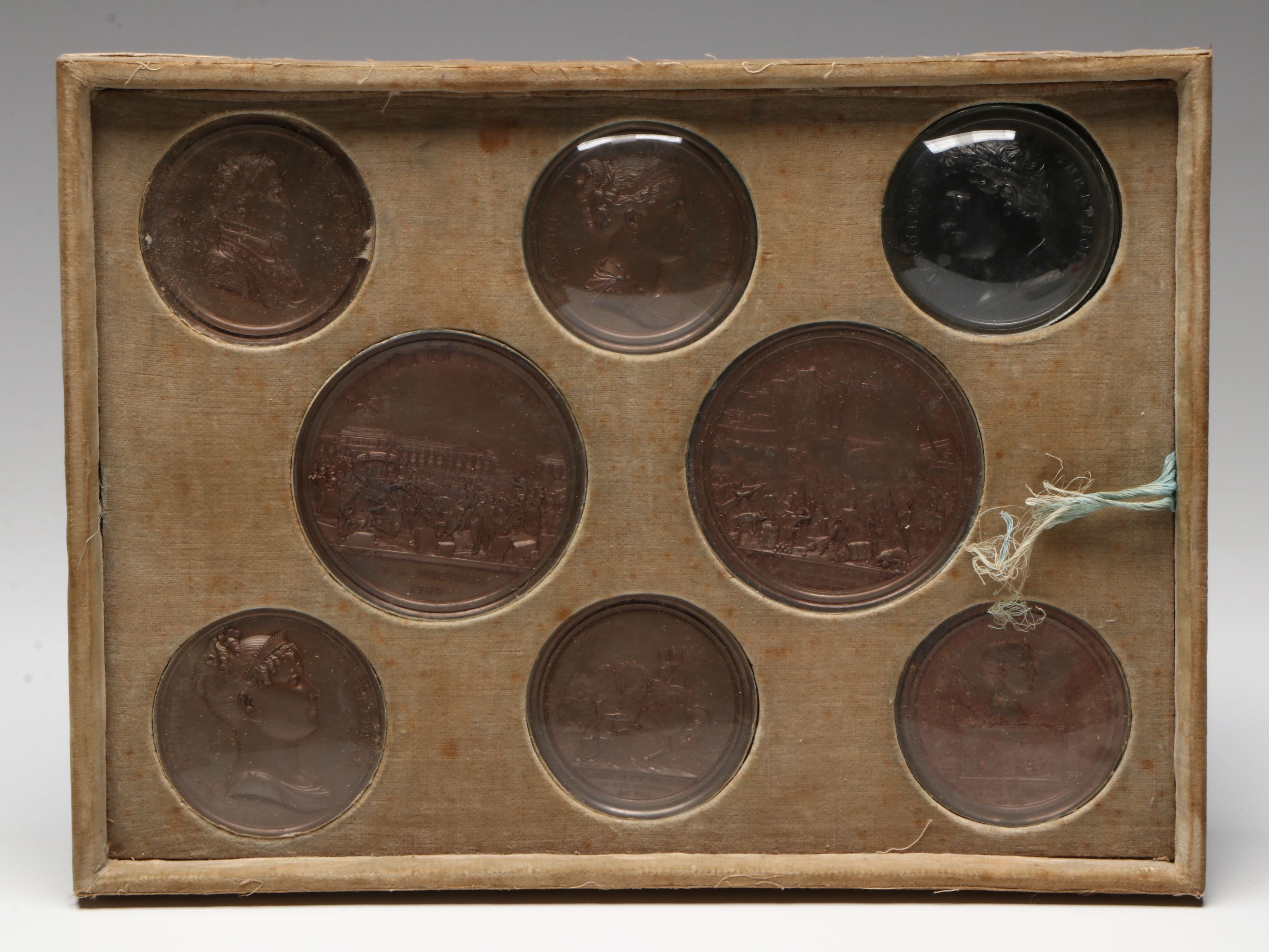 Bertrand Andrieu Set of Ten Uniface Cliché Napoleonic Medals, Circa 1810