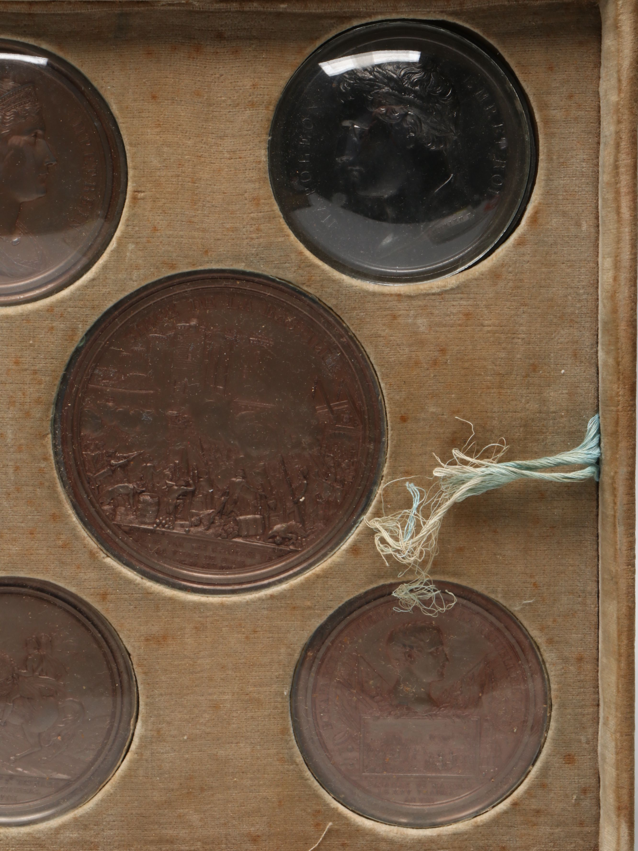 Bertrand Andrieu Set of Ten Uniface Cliché Napoleonic Medals, Circa 1810