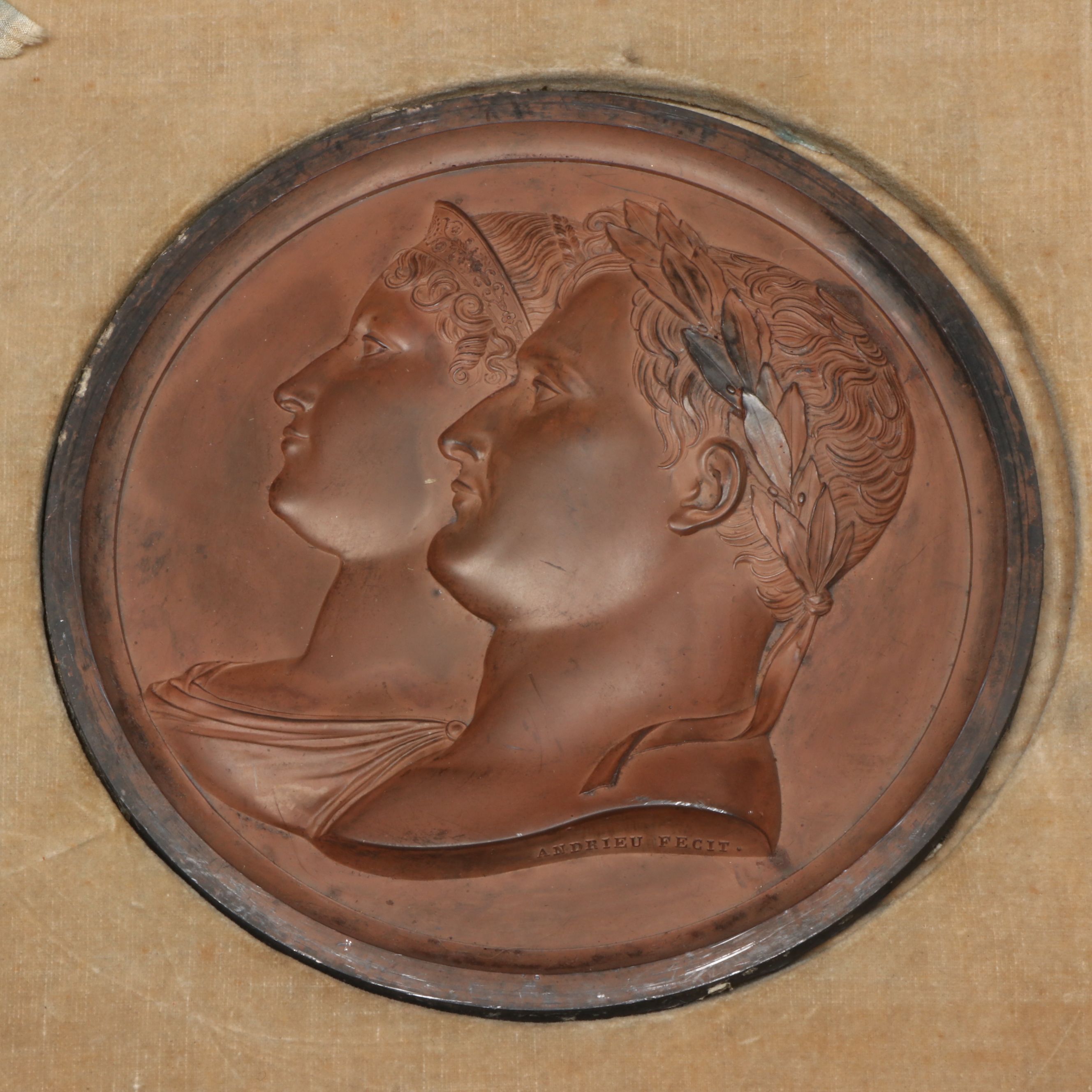 Bertrand Andrieu Set of Ten Uniface Cliché Napoleonic Medals, Circa 1810