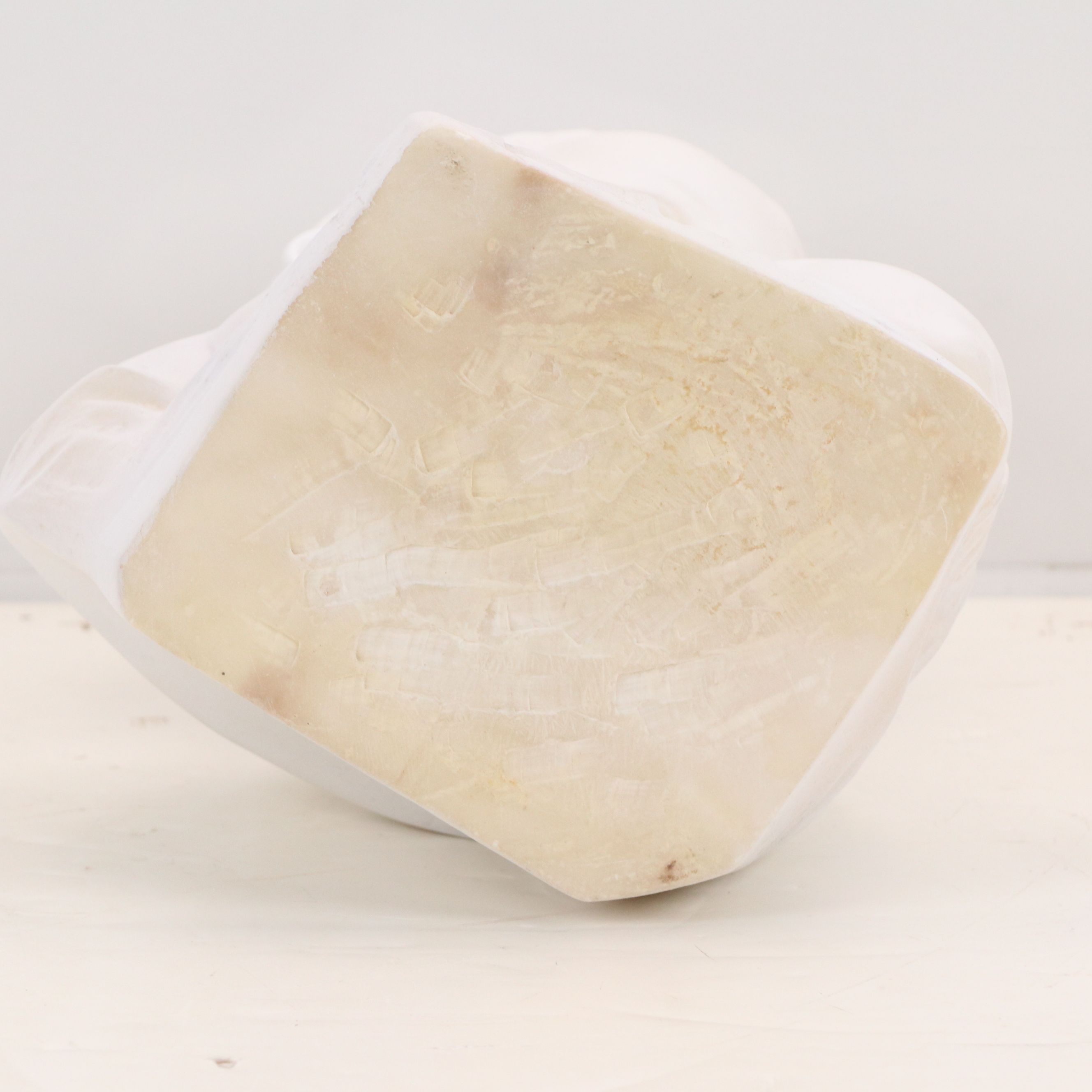 Painted Marble Bust of Baby Biting Finger