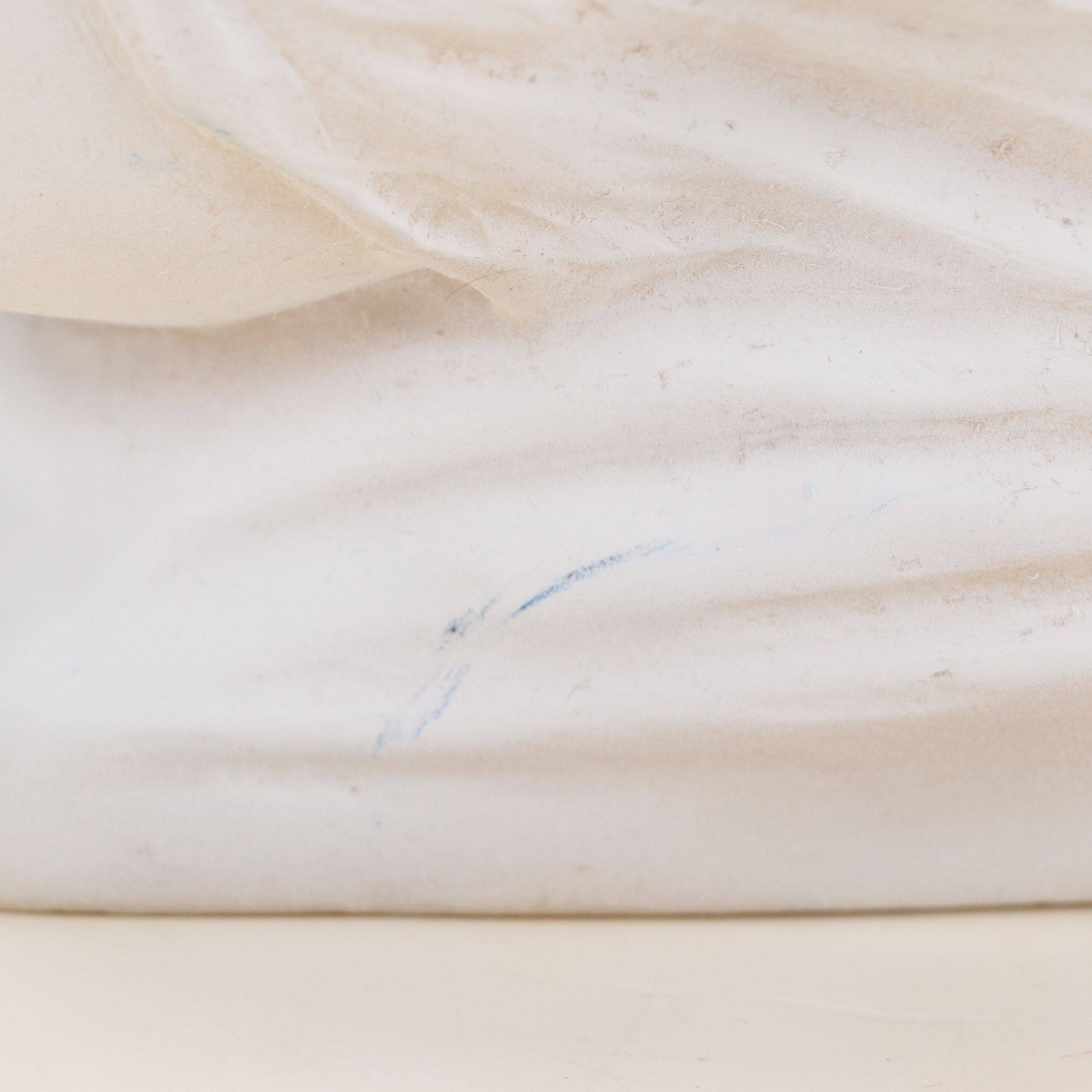 Painted Marble Bust of Baby Biting Finger