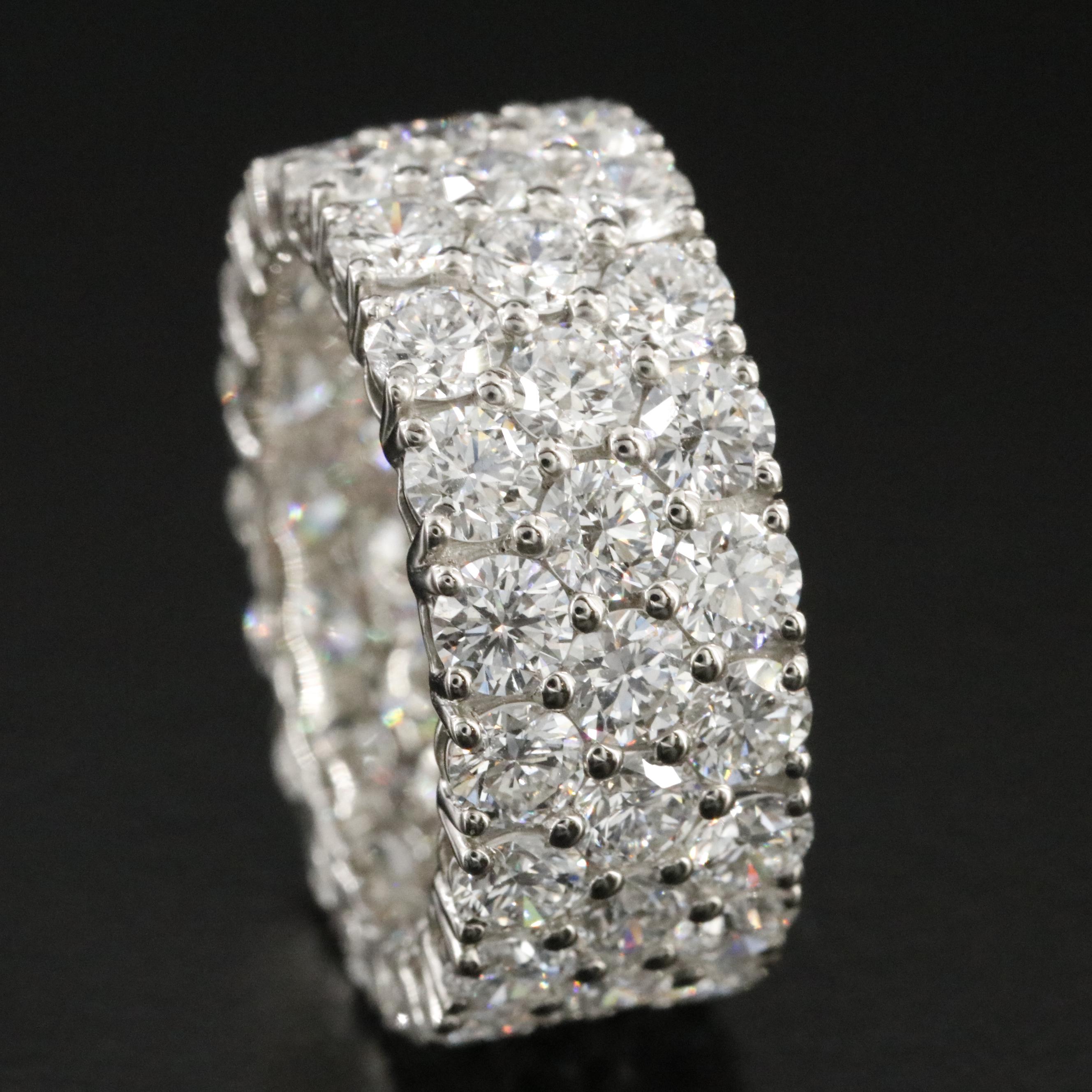 Platinum 7.90 CTW Lab Grown Diamond Eternity Band