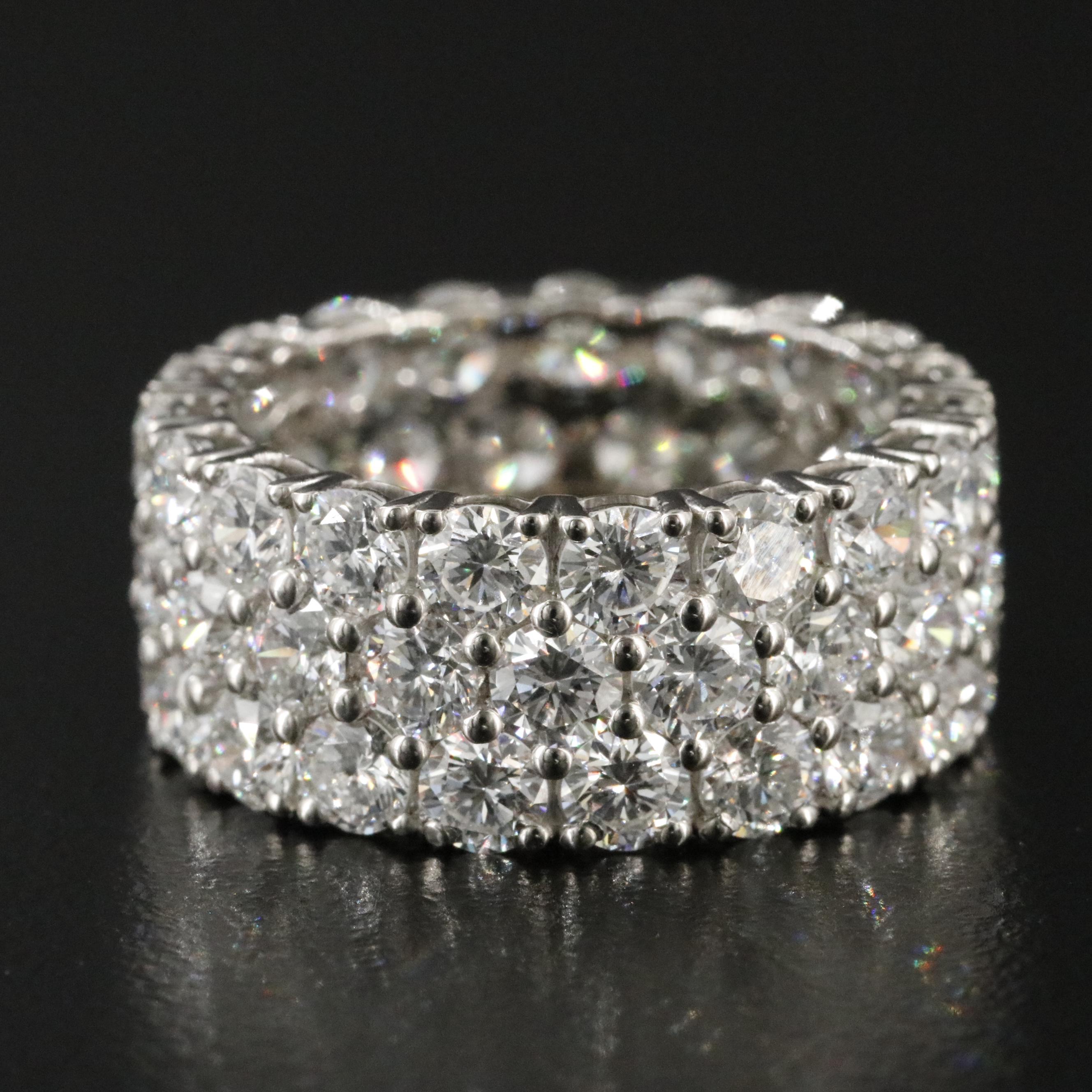 Platinum 7.90 CTW Lab Grown Diamond Eternity Band