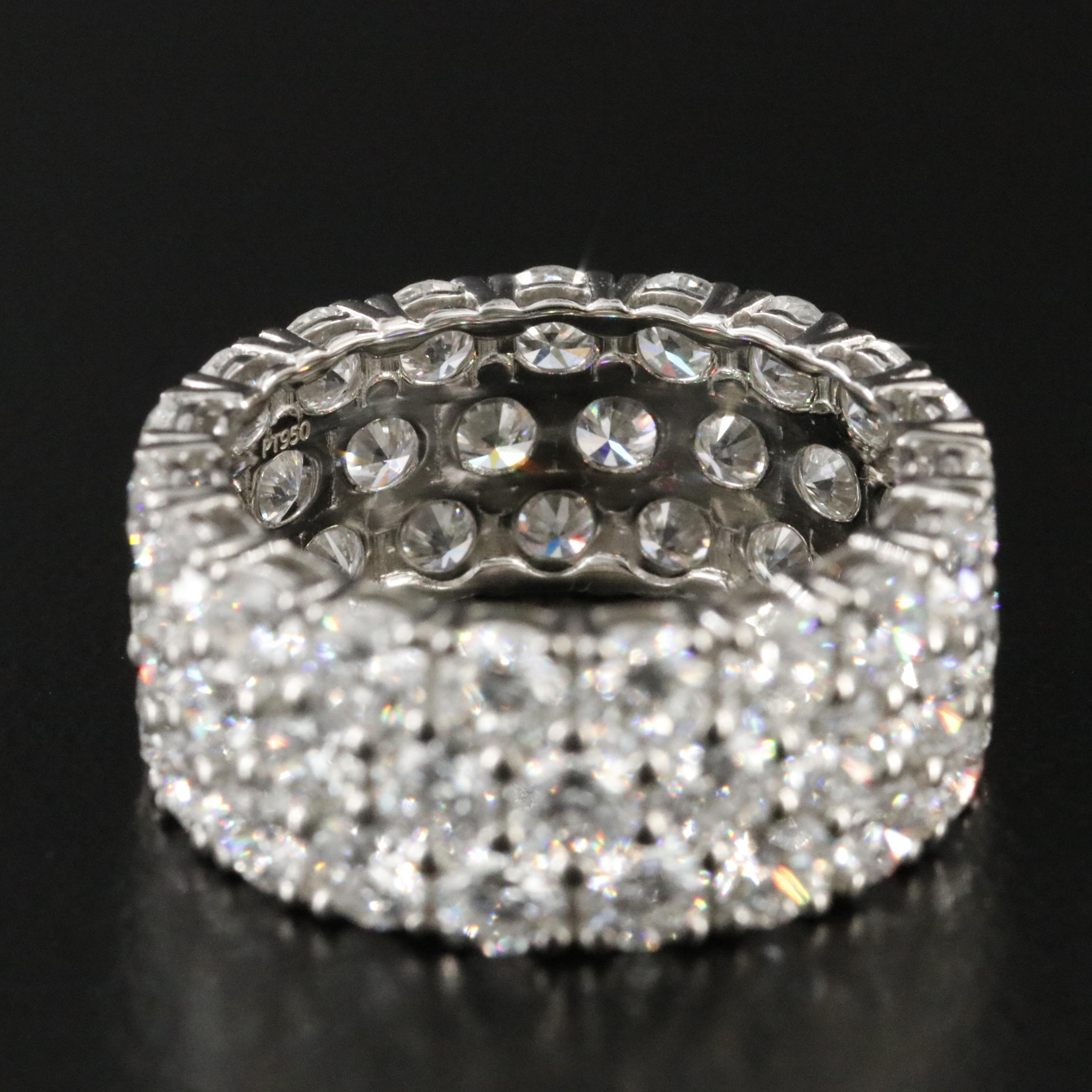 Platinum 7.90 CTW Lab Grown Diamond Eternity Band