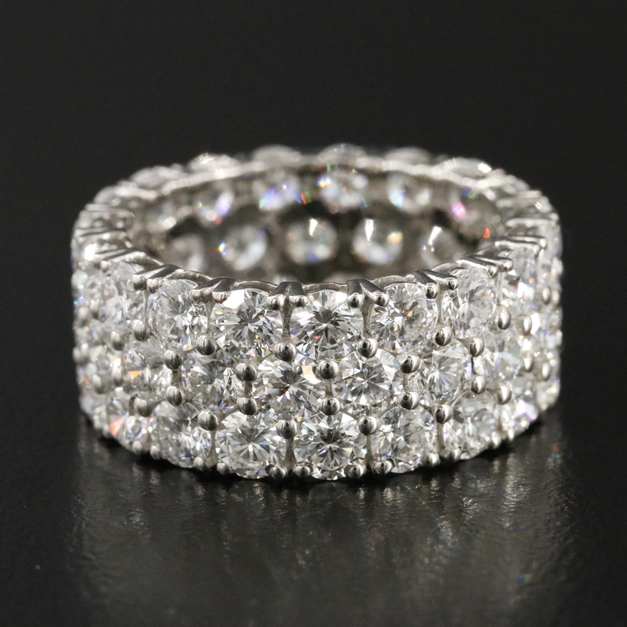 Platinum 7.90 CTW Lab Grown Diamond Eternity Band