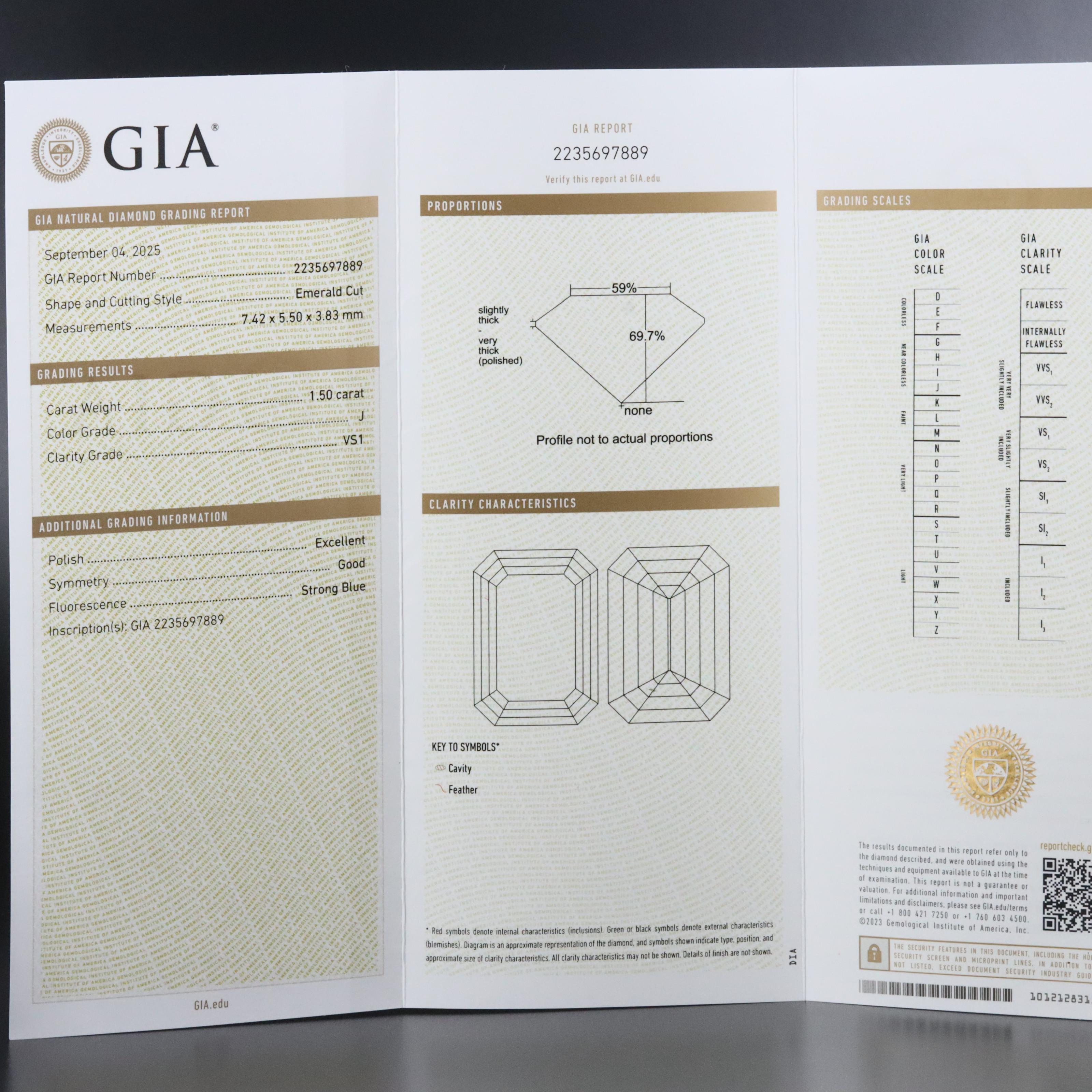 14K 1.50 CT Diamond Solitaire Ring with GIA Report