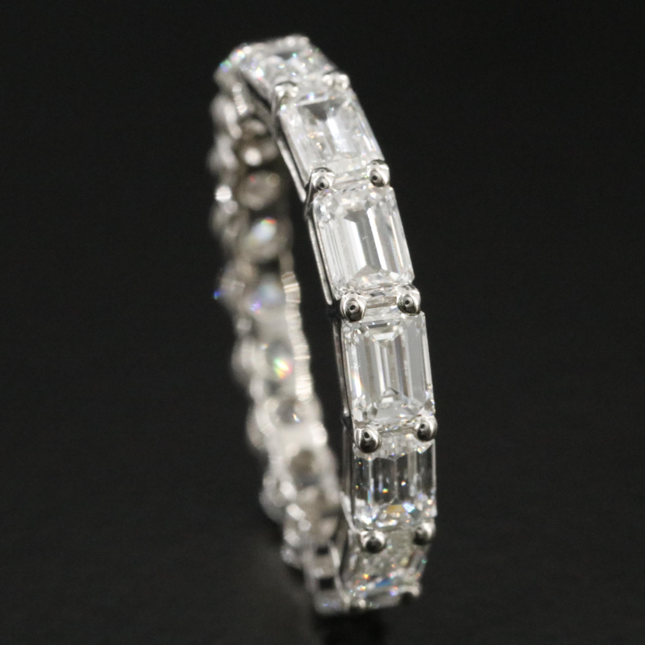 Platinum 3.29 CTW Lab Grown Diamond Eternity Band
