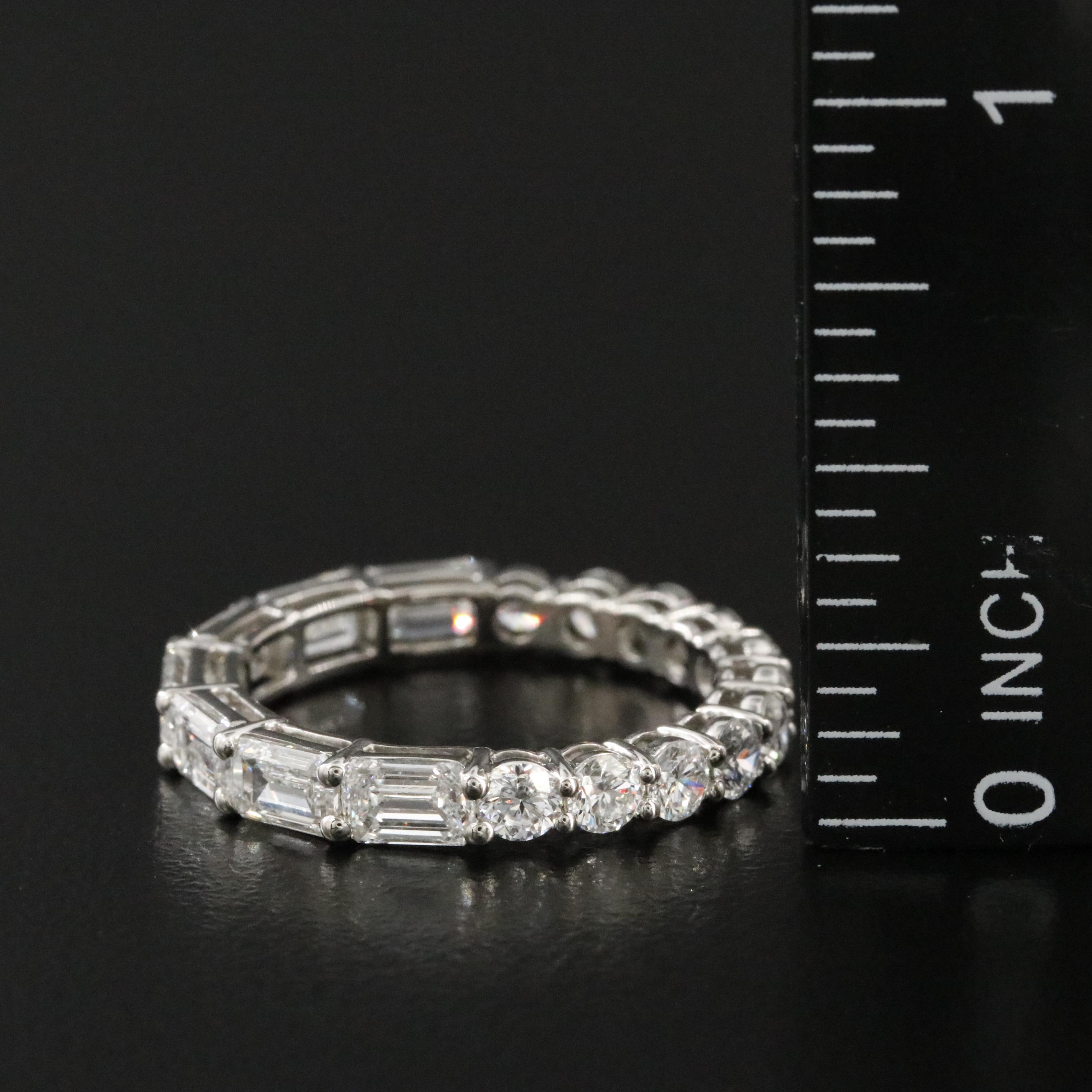 Platinum 3.29 CTW Lab Grown Diamond Eternity Band