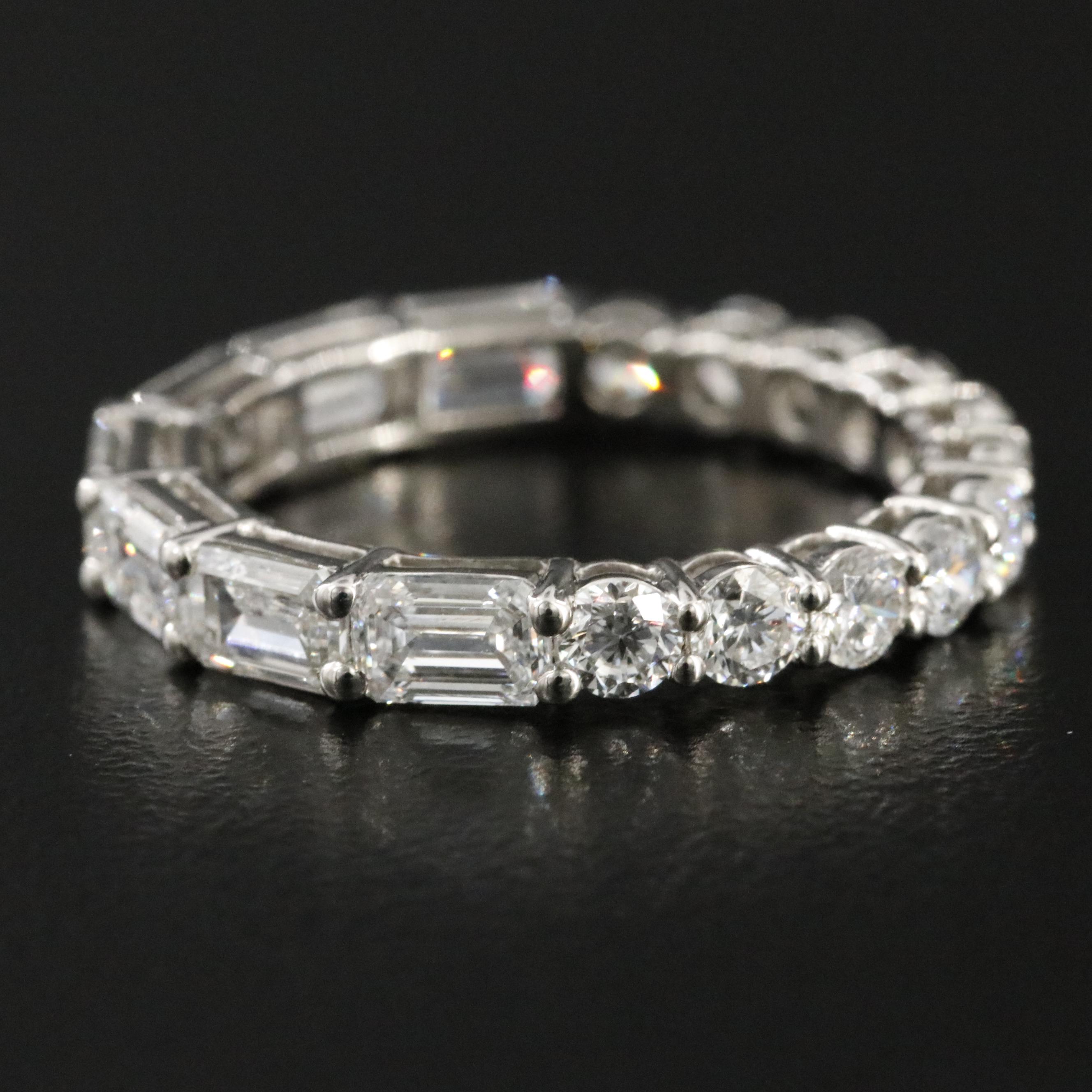 Platinum 3.29 CTW Lab Grown Diamond Eternity Band