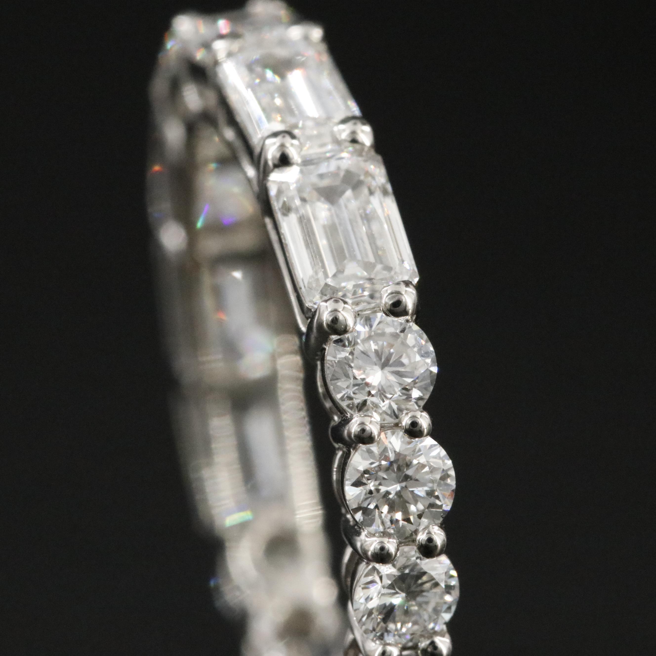 Platinum 3.29 CTW Lab Grown Diamond Eternity Band