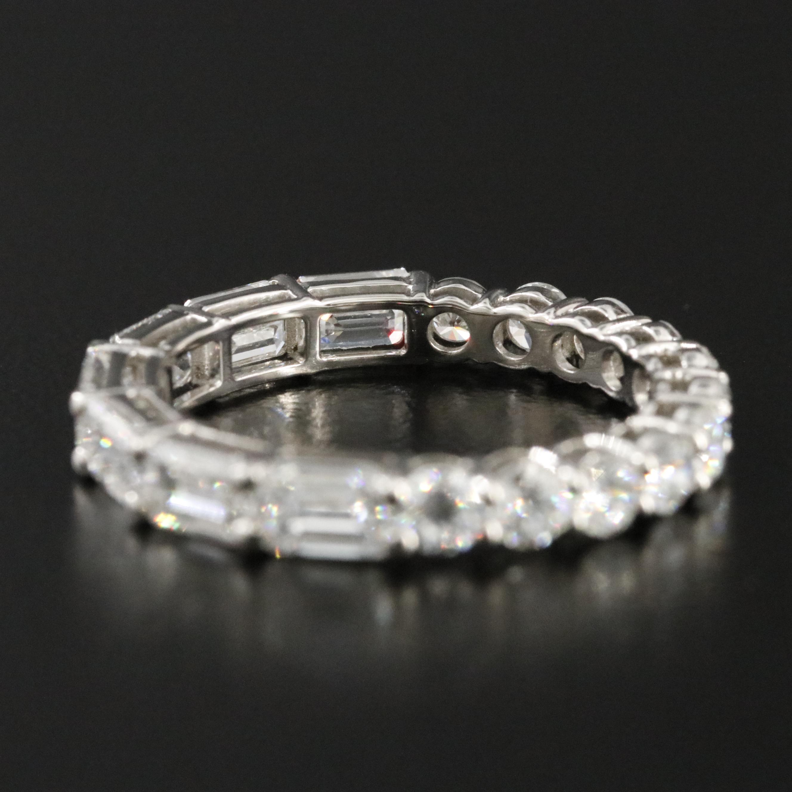 Platinum 3.29 CTW Lab Grown Diamond Eternity Band