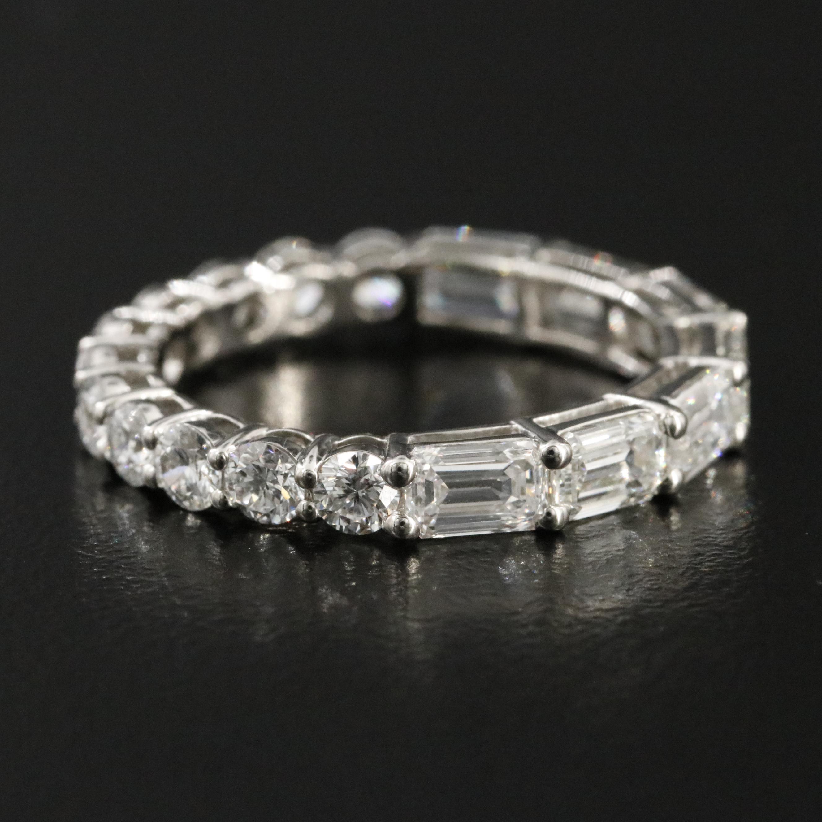Platinum 3.29 CTW Lab Grown Diamond Eternity Band