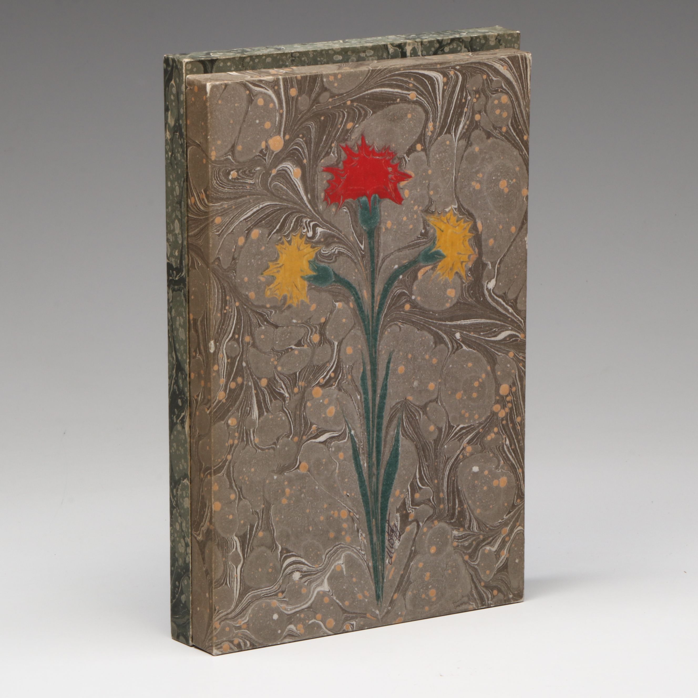 Ottoman Qur'an & Waqf-nama in Mustafa Düzgünman Ebru Slipcases, 18-19th Century